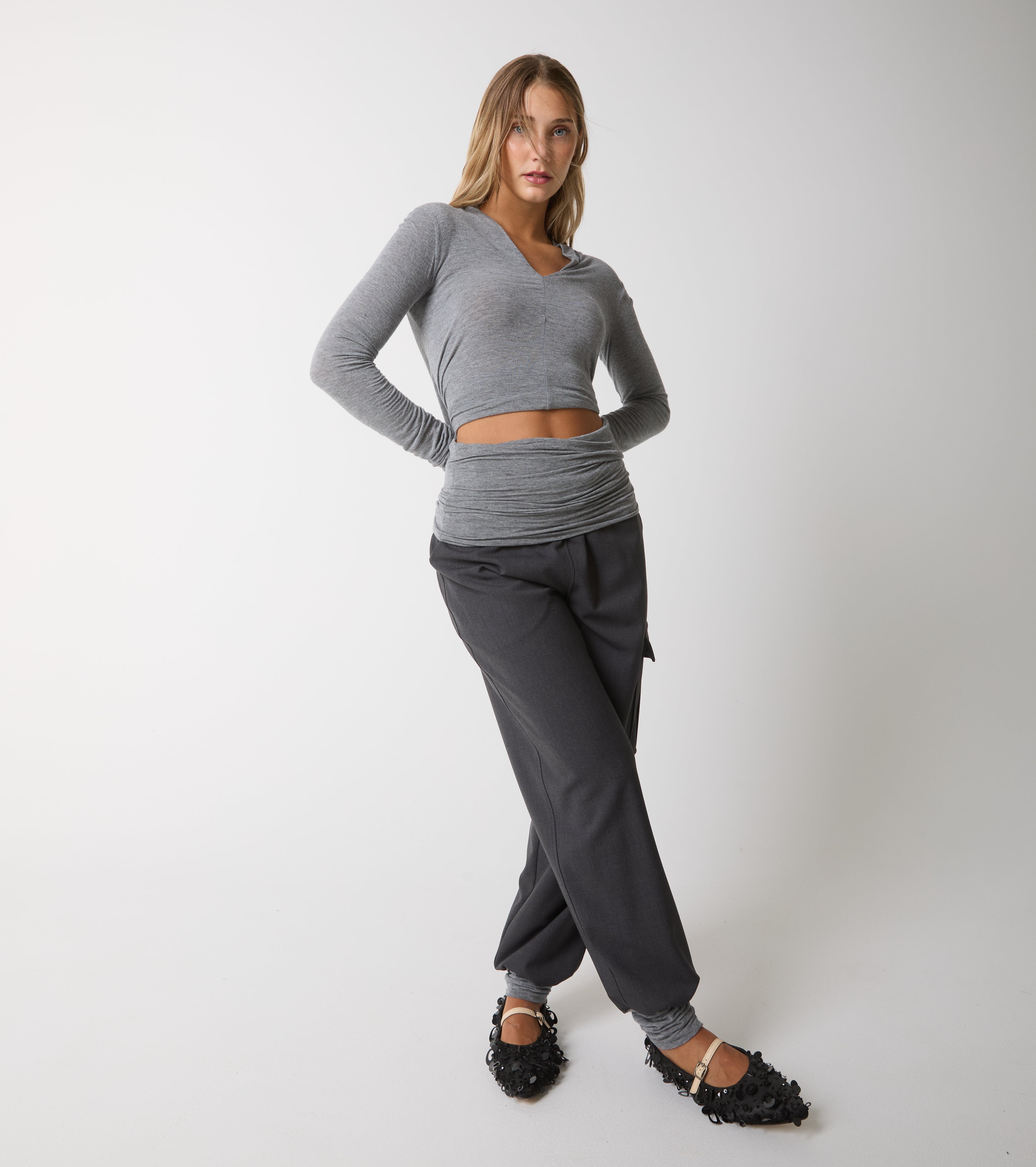Cargo-bukser i stretchjersey