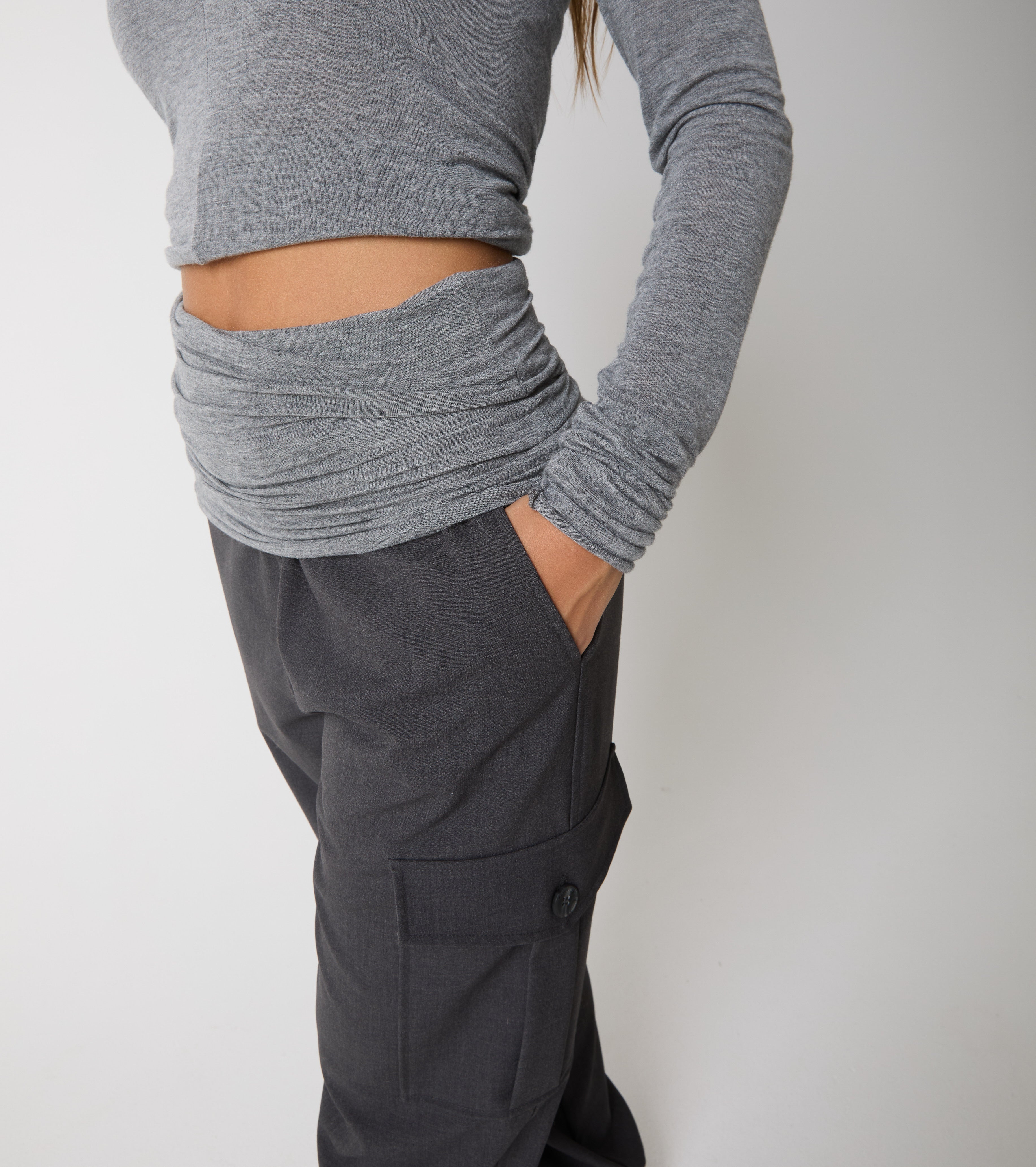 Cargo-bukser i stretchjersey