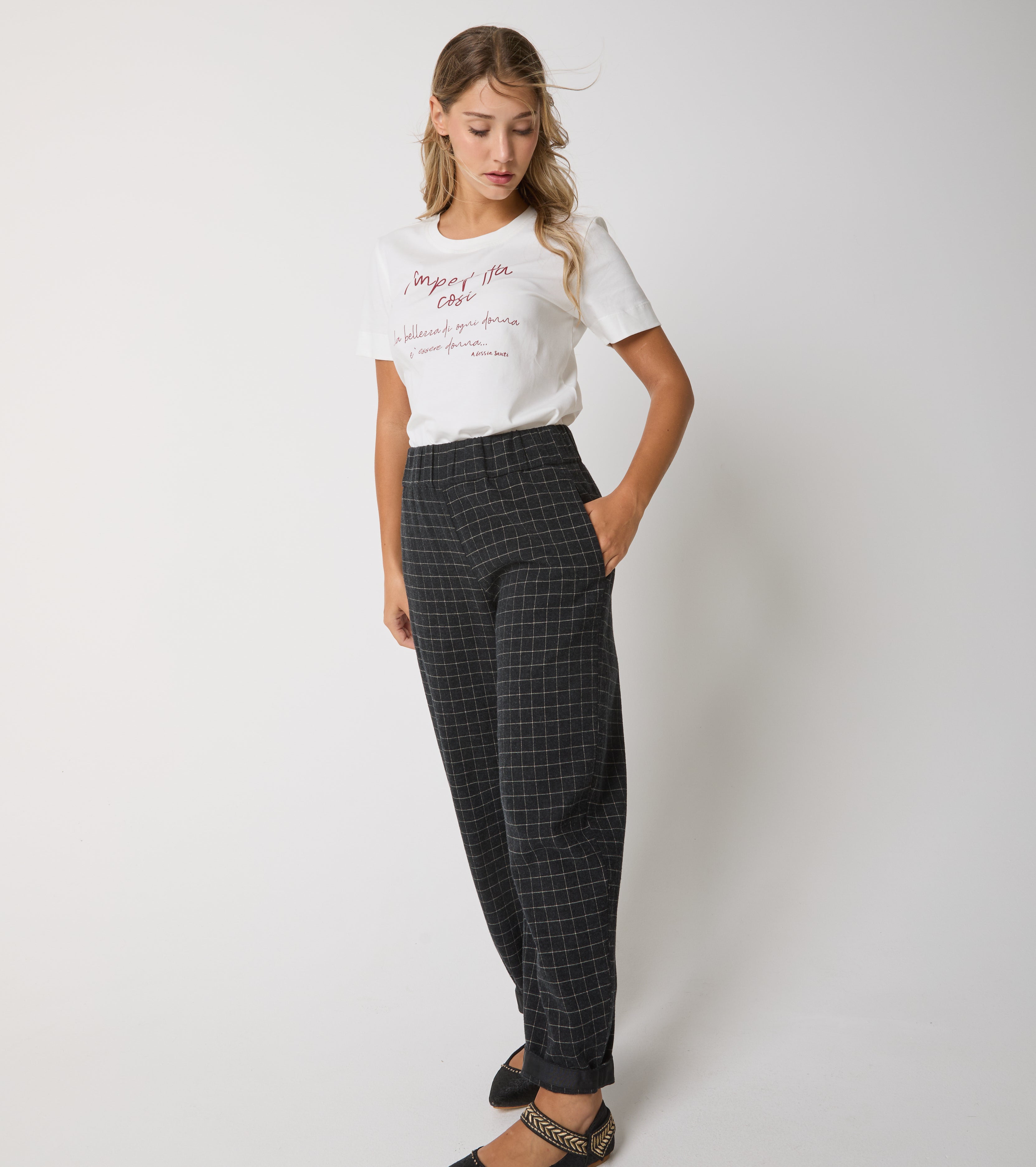 Ternede bukser i flannel