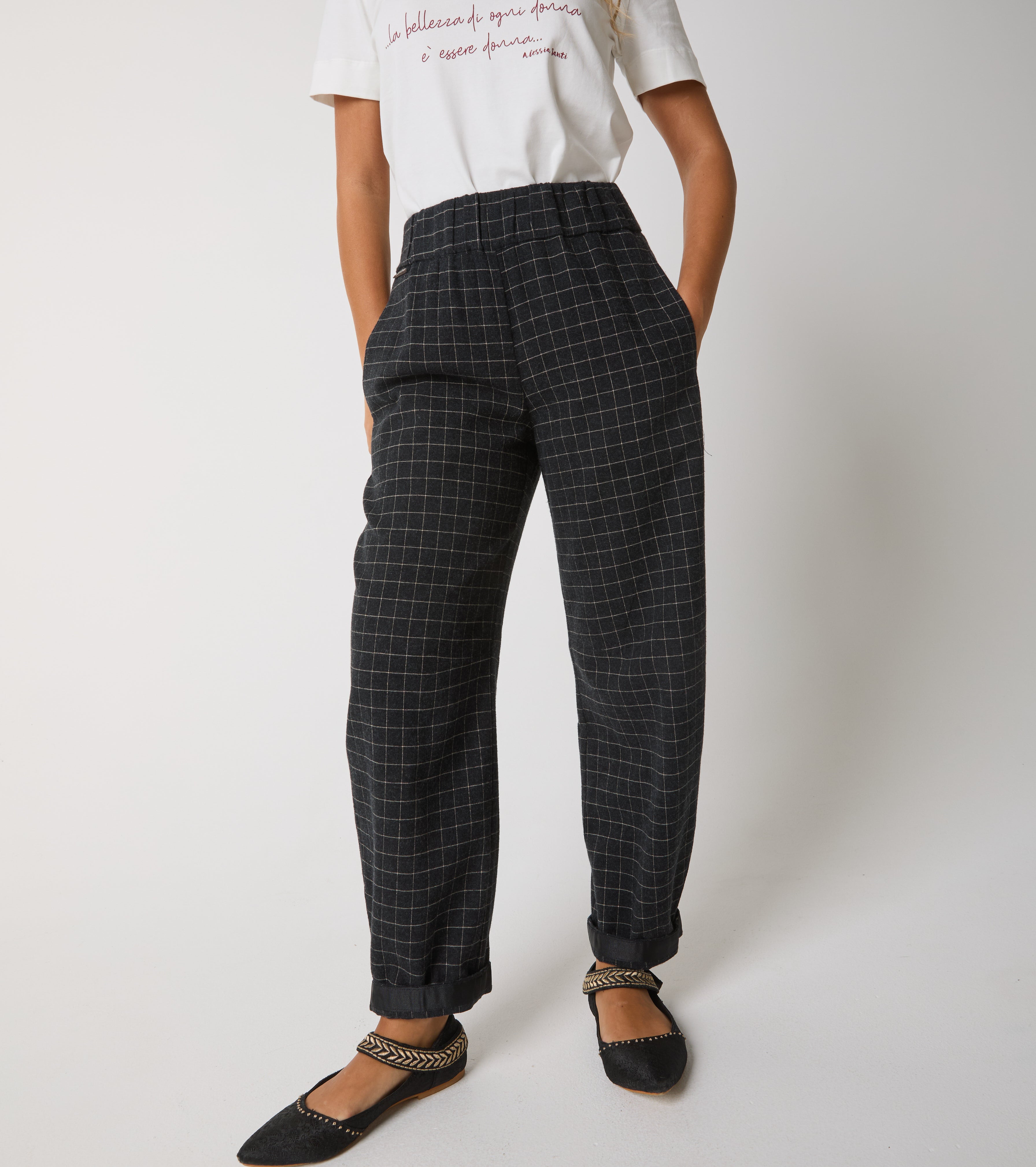 Ternede bukser i flannel