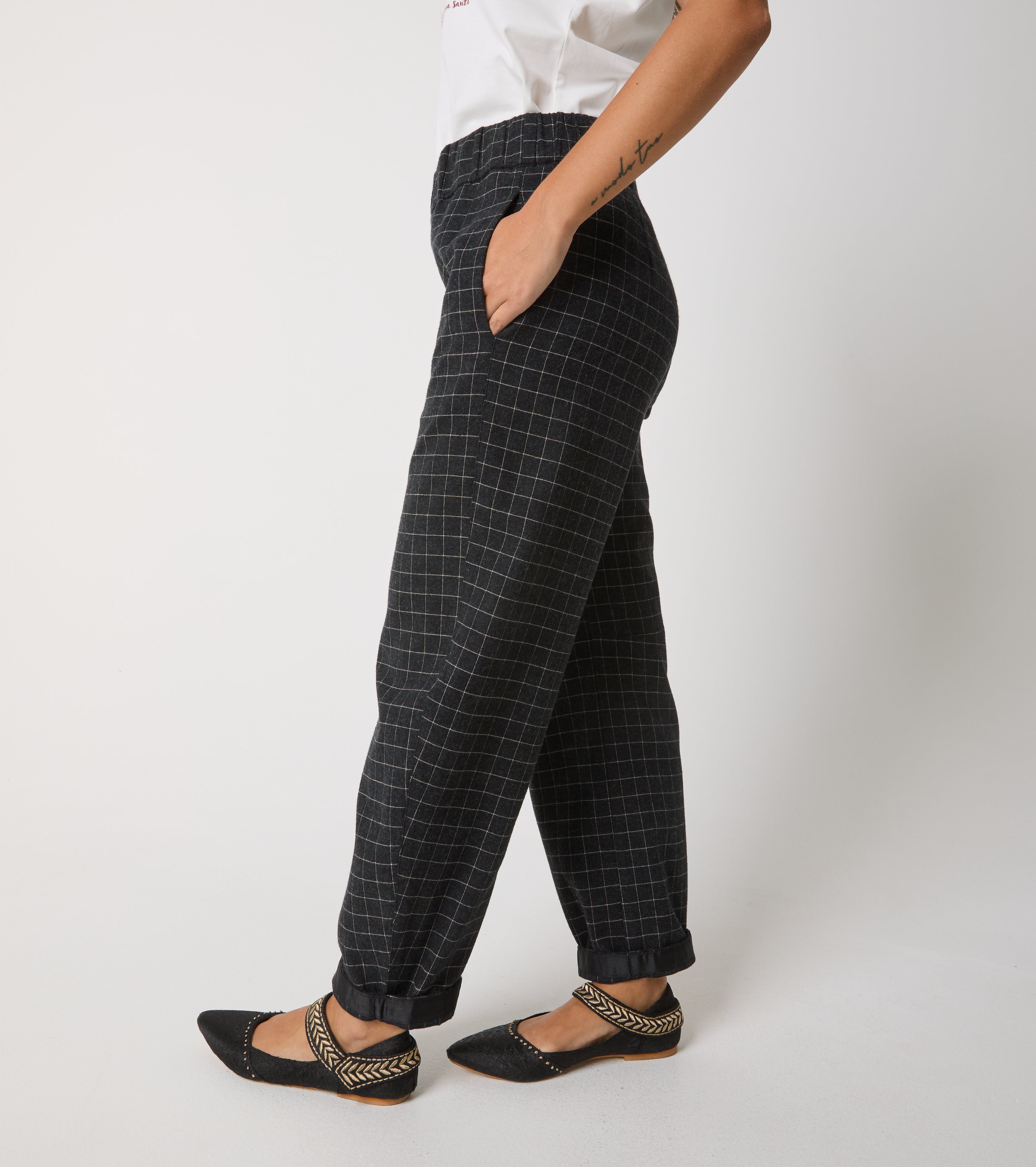 Ternede bukser i flannel