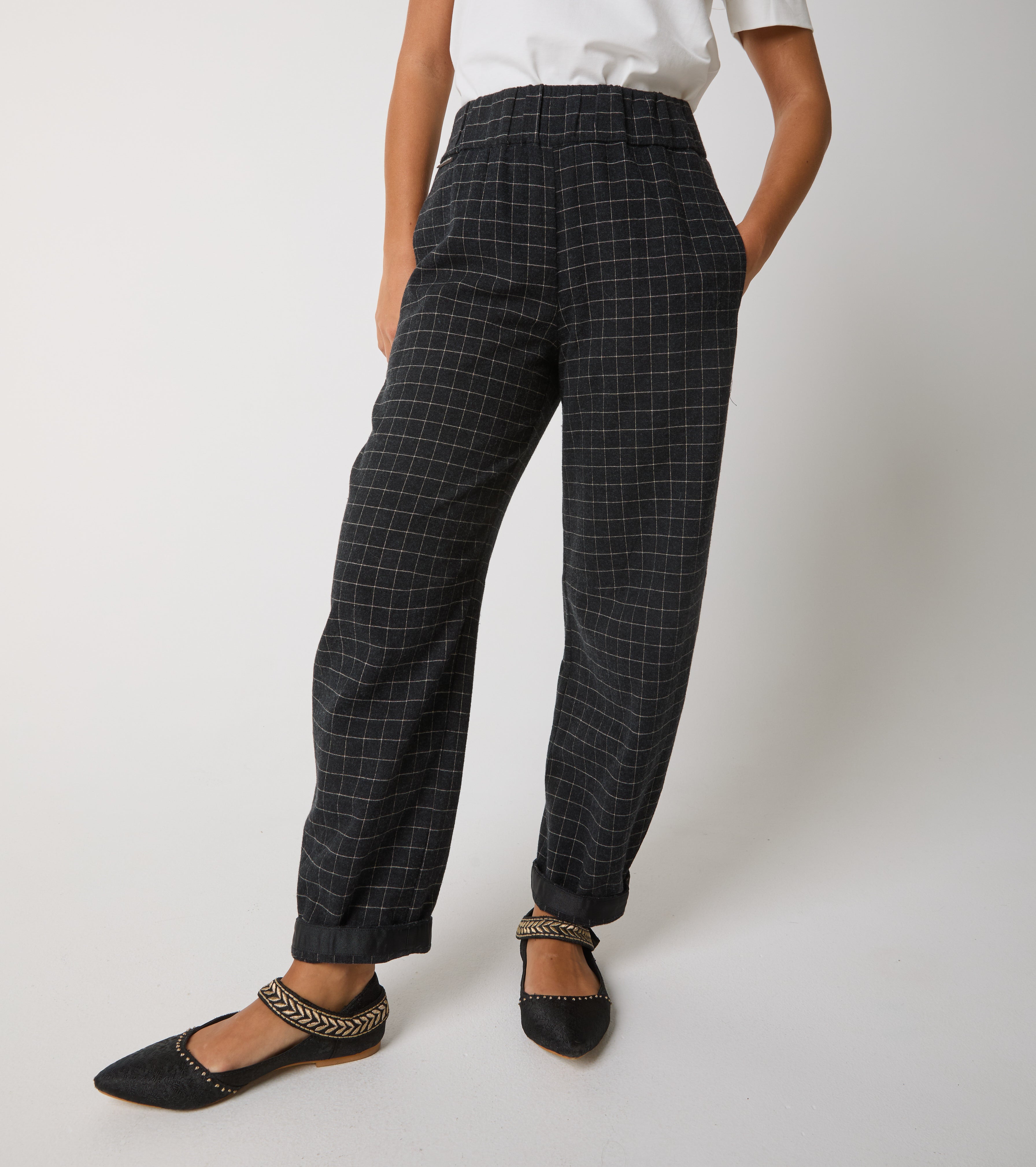 Ternede bukser i flannel