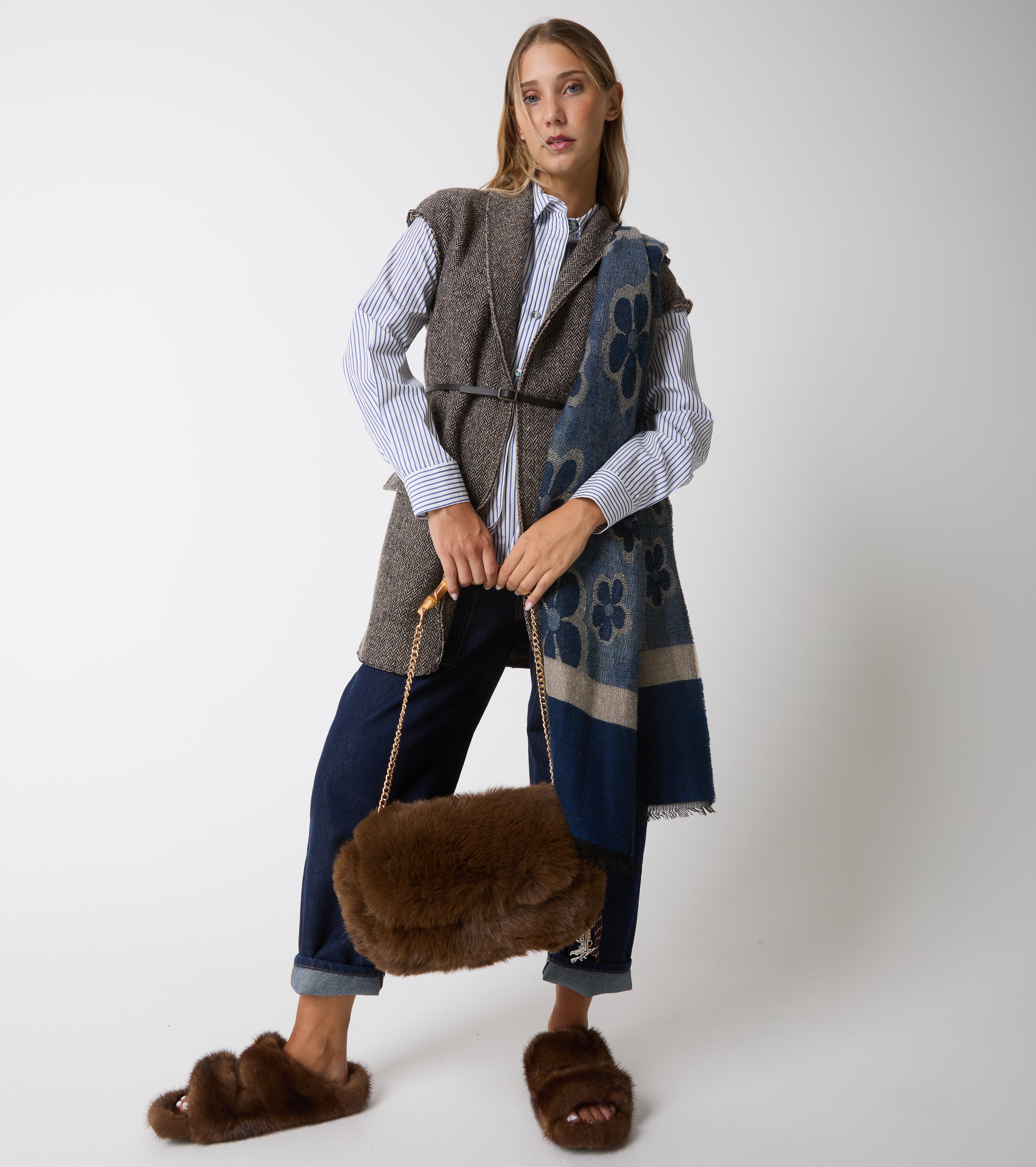 Jeans cropped in cotone