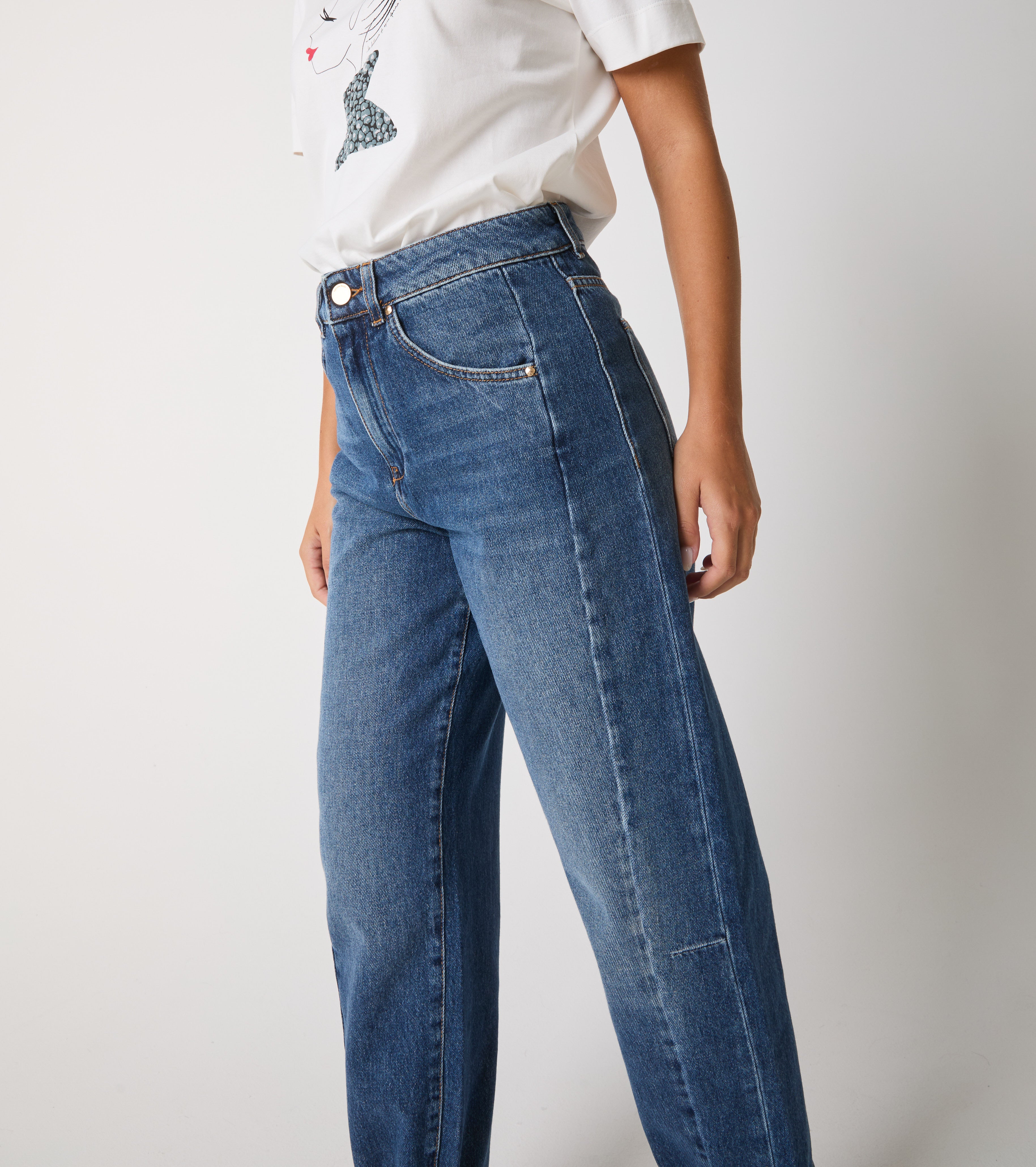 Jeans cropped in cotone used