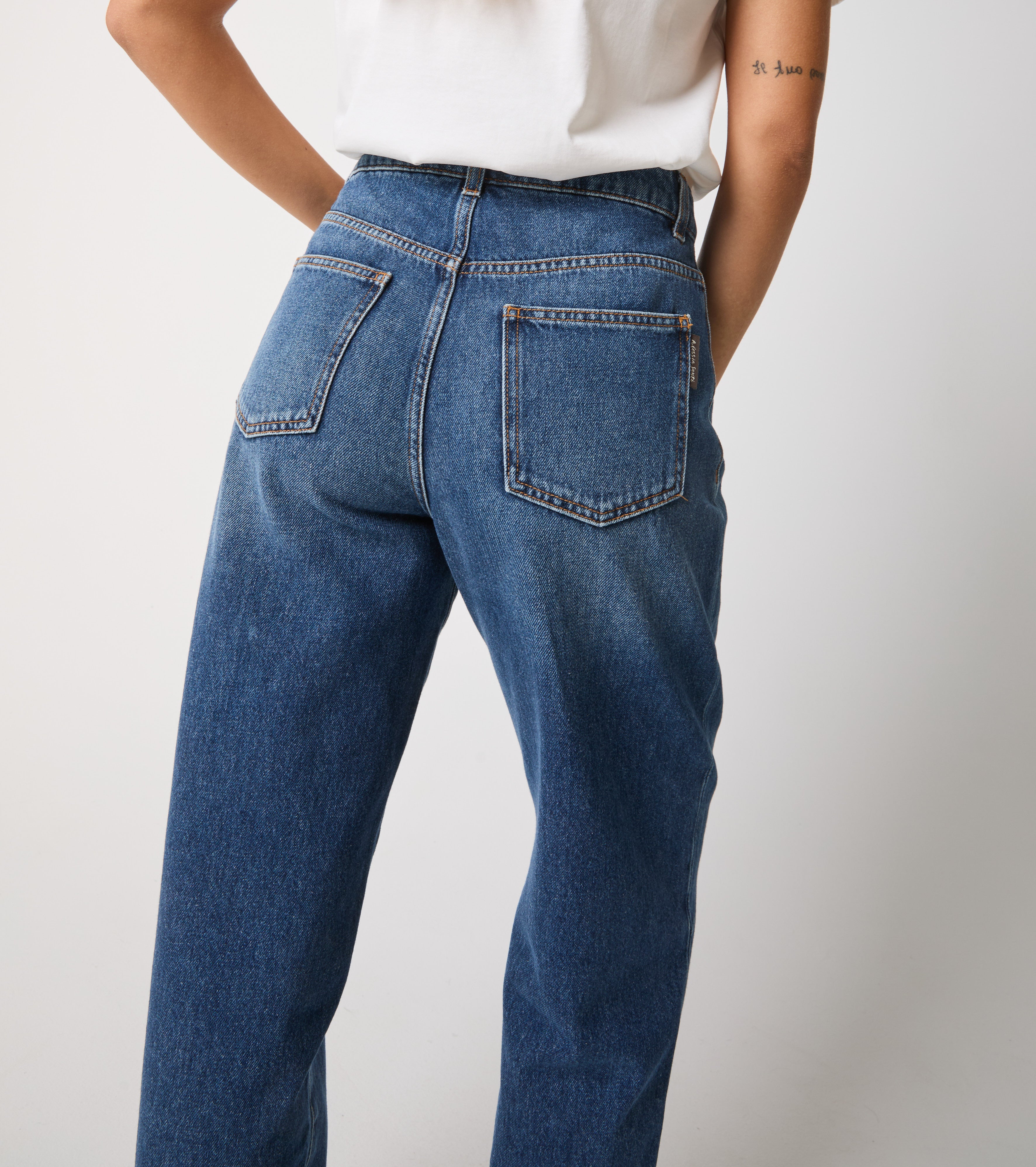 Jeans cropped in cotone used