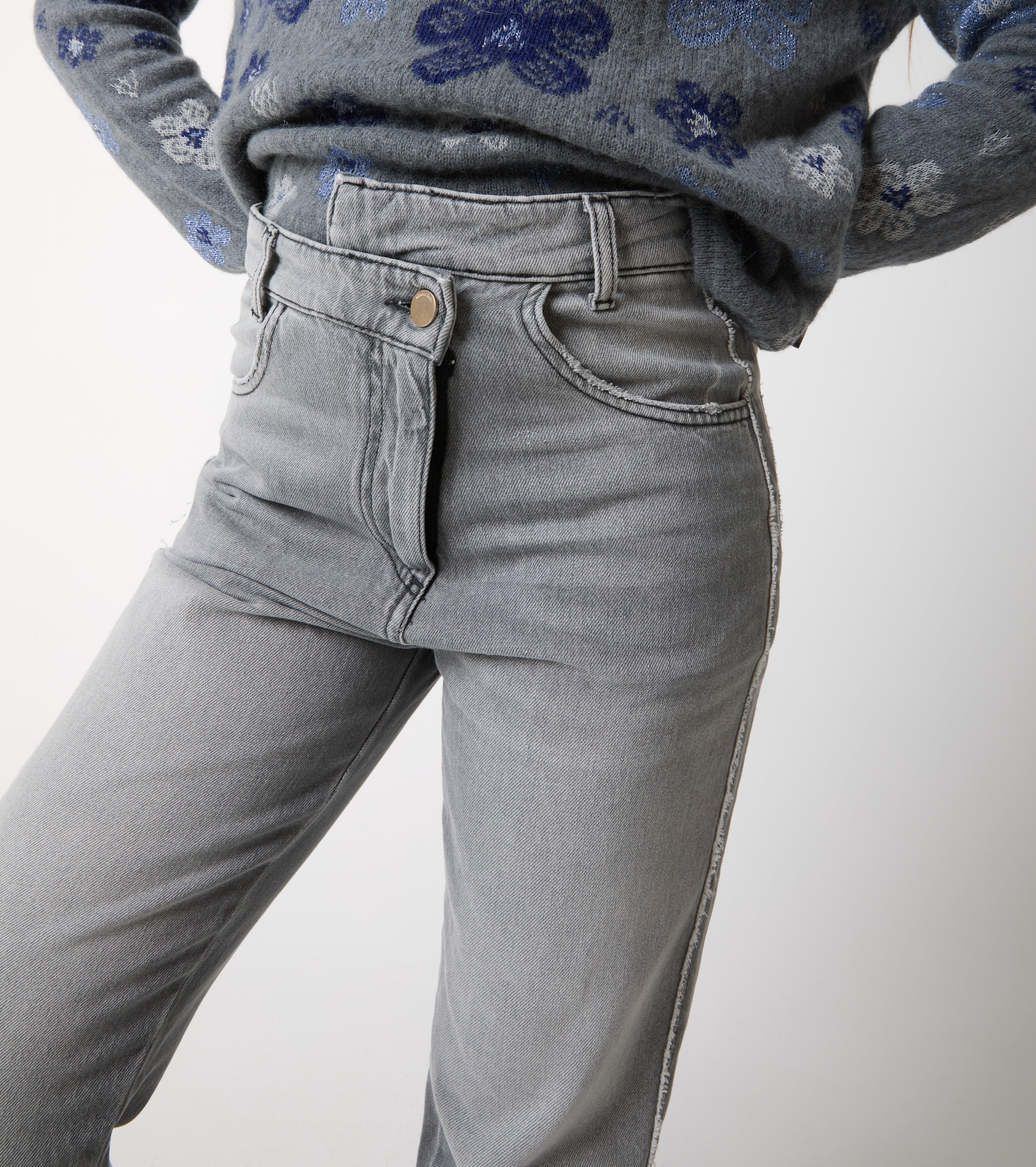 Jeans in cotone used con risvolto
