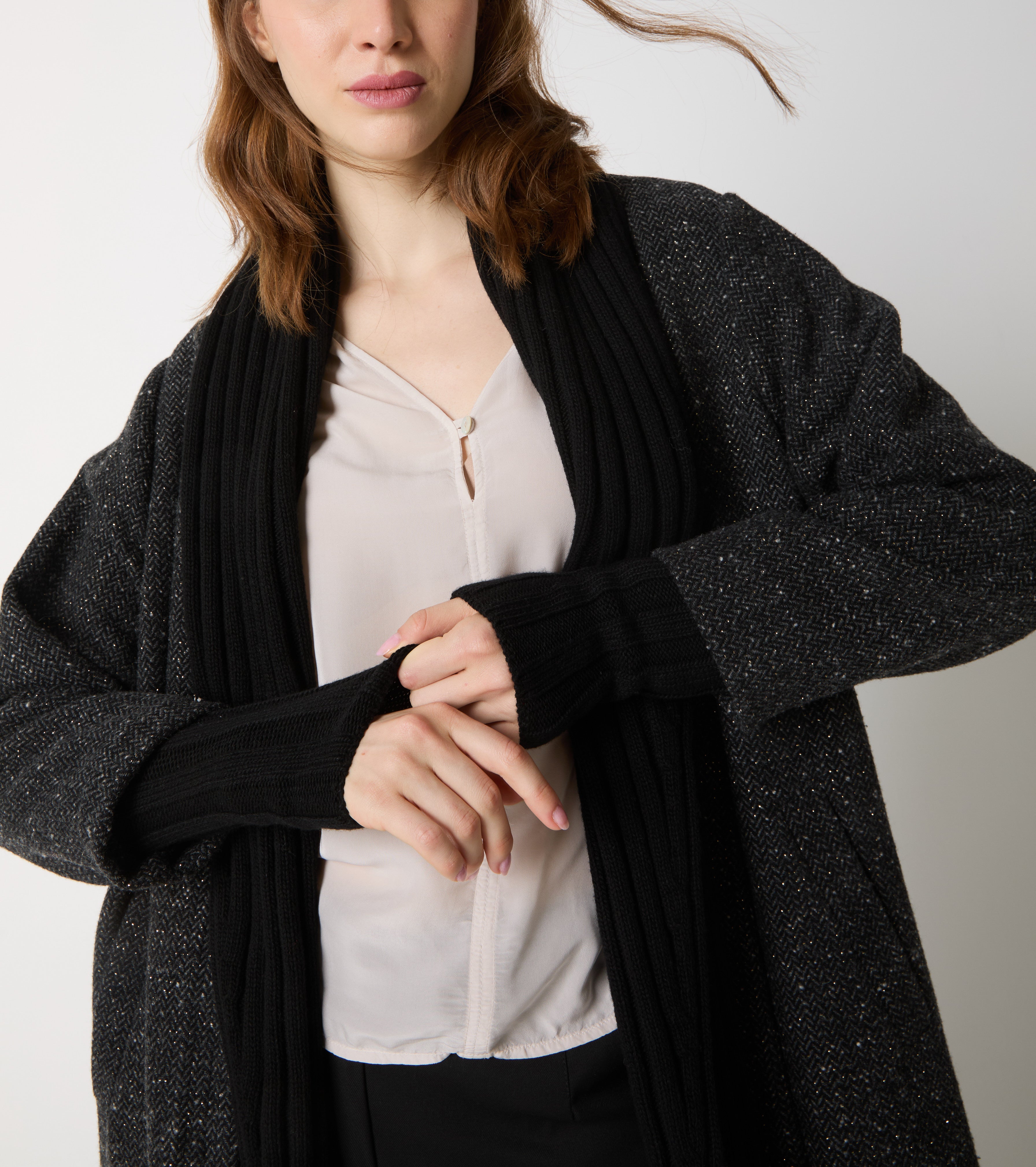 Wool coat with lapels