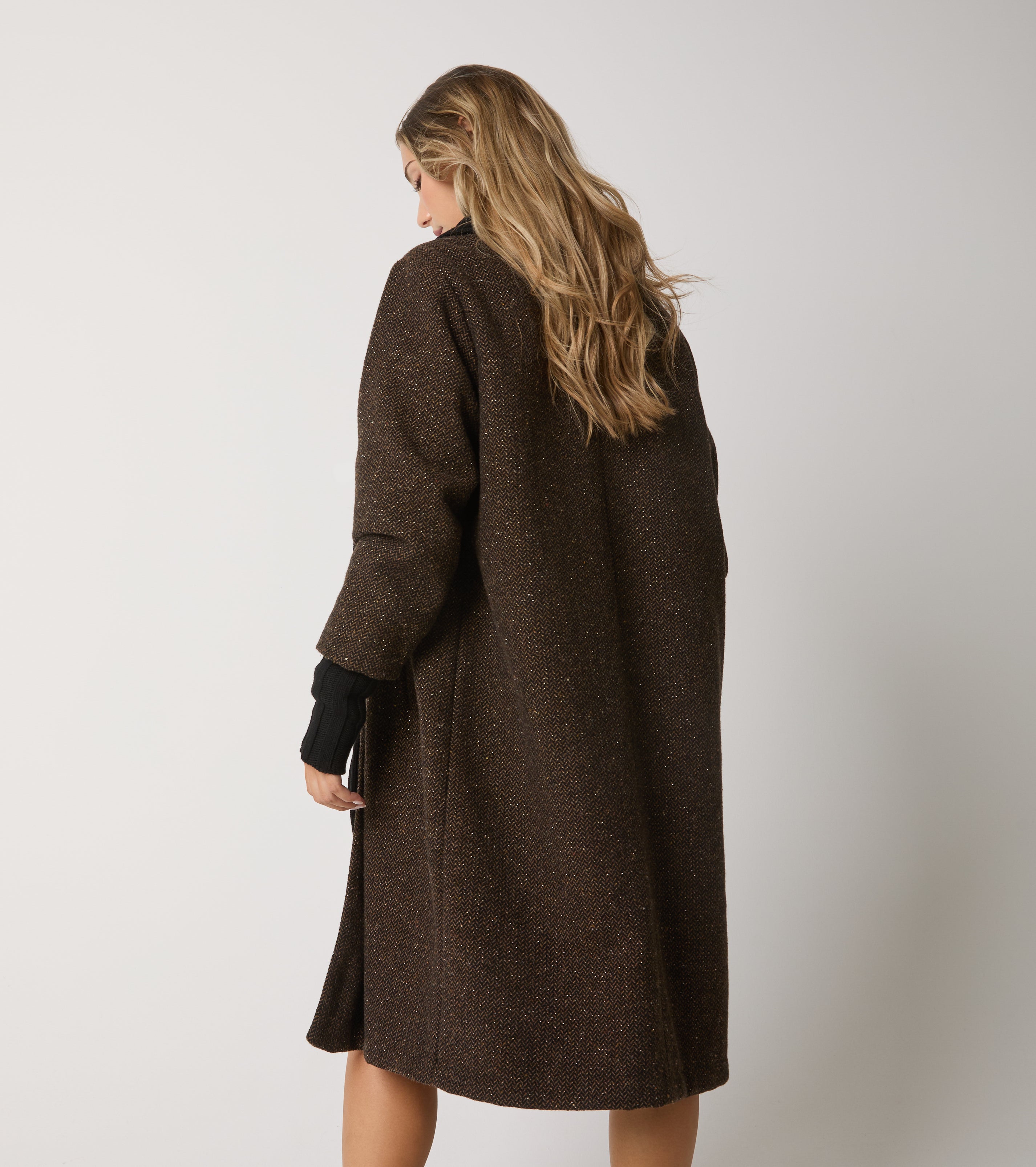 Wool coat with lapels