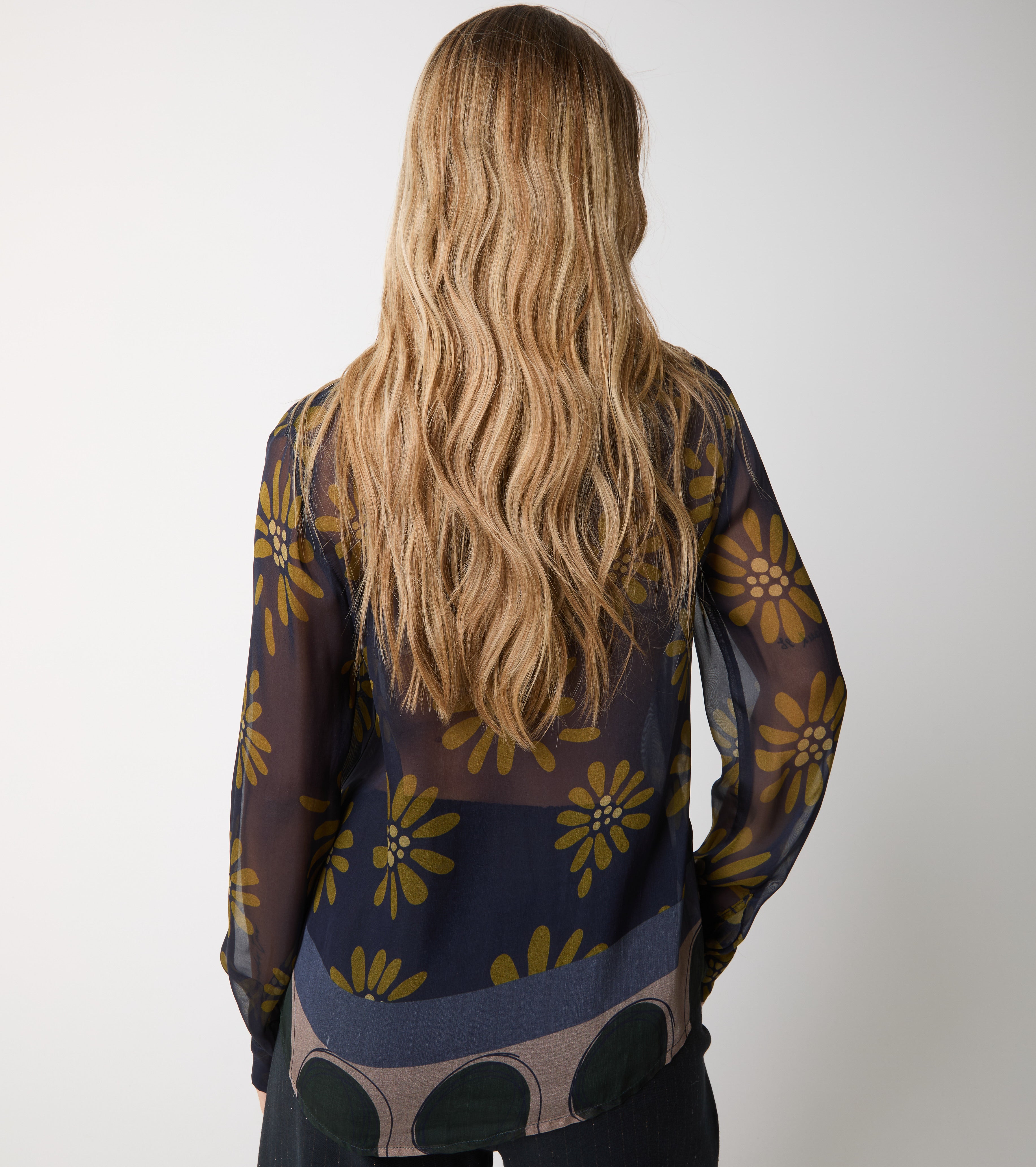 Silk blouse with print