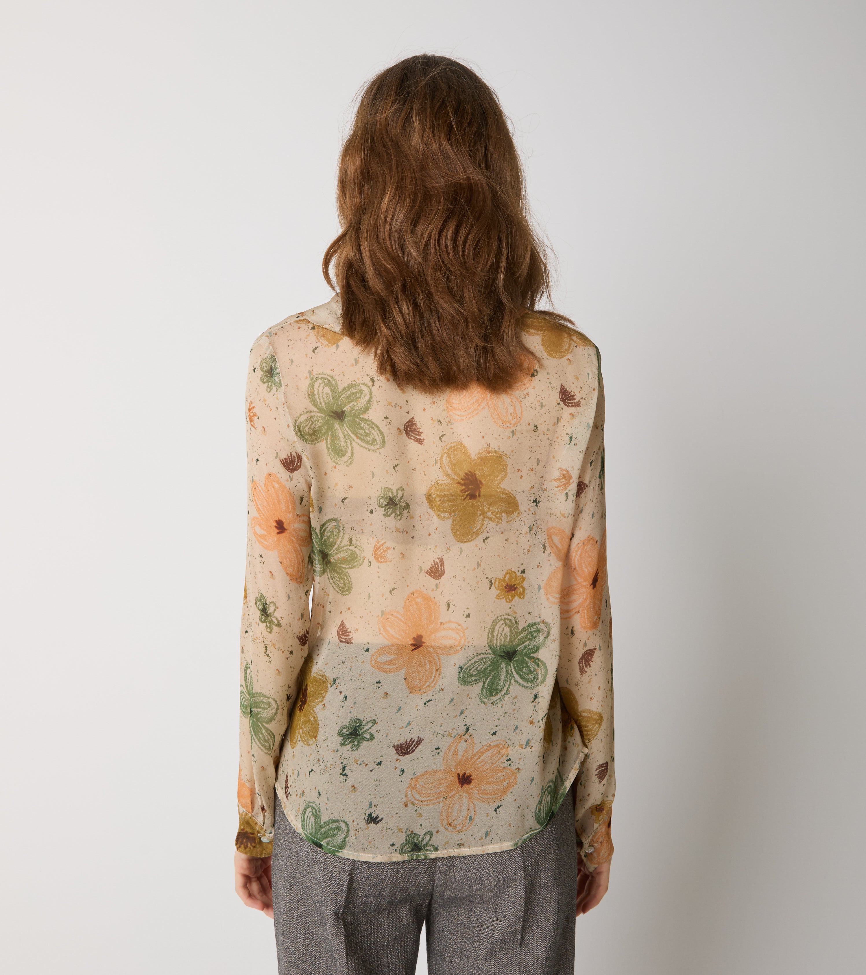 Silk blouse with print