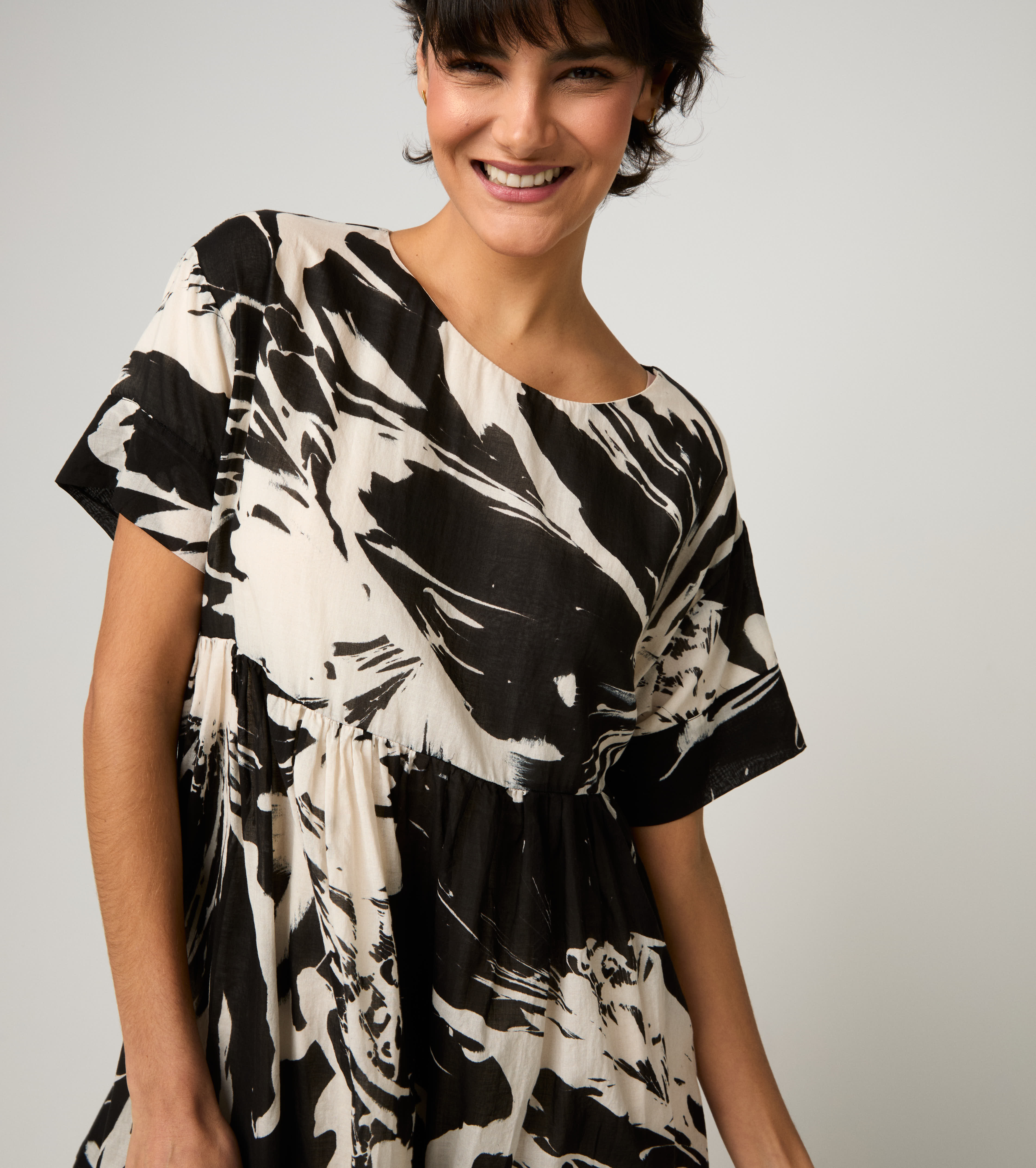Short cotton floral dress