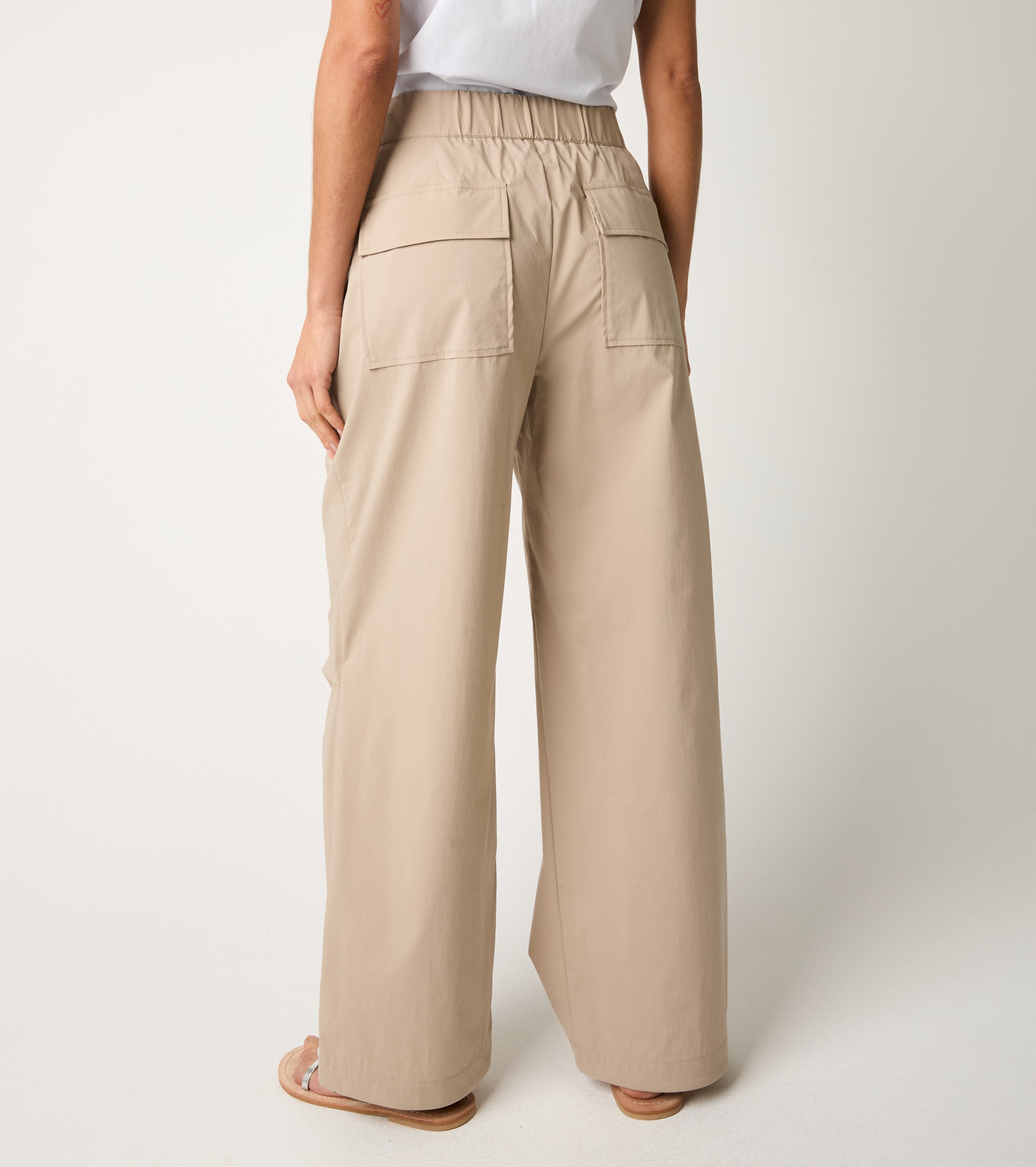 Pantaloni in cotone con coulisse gres
