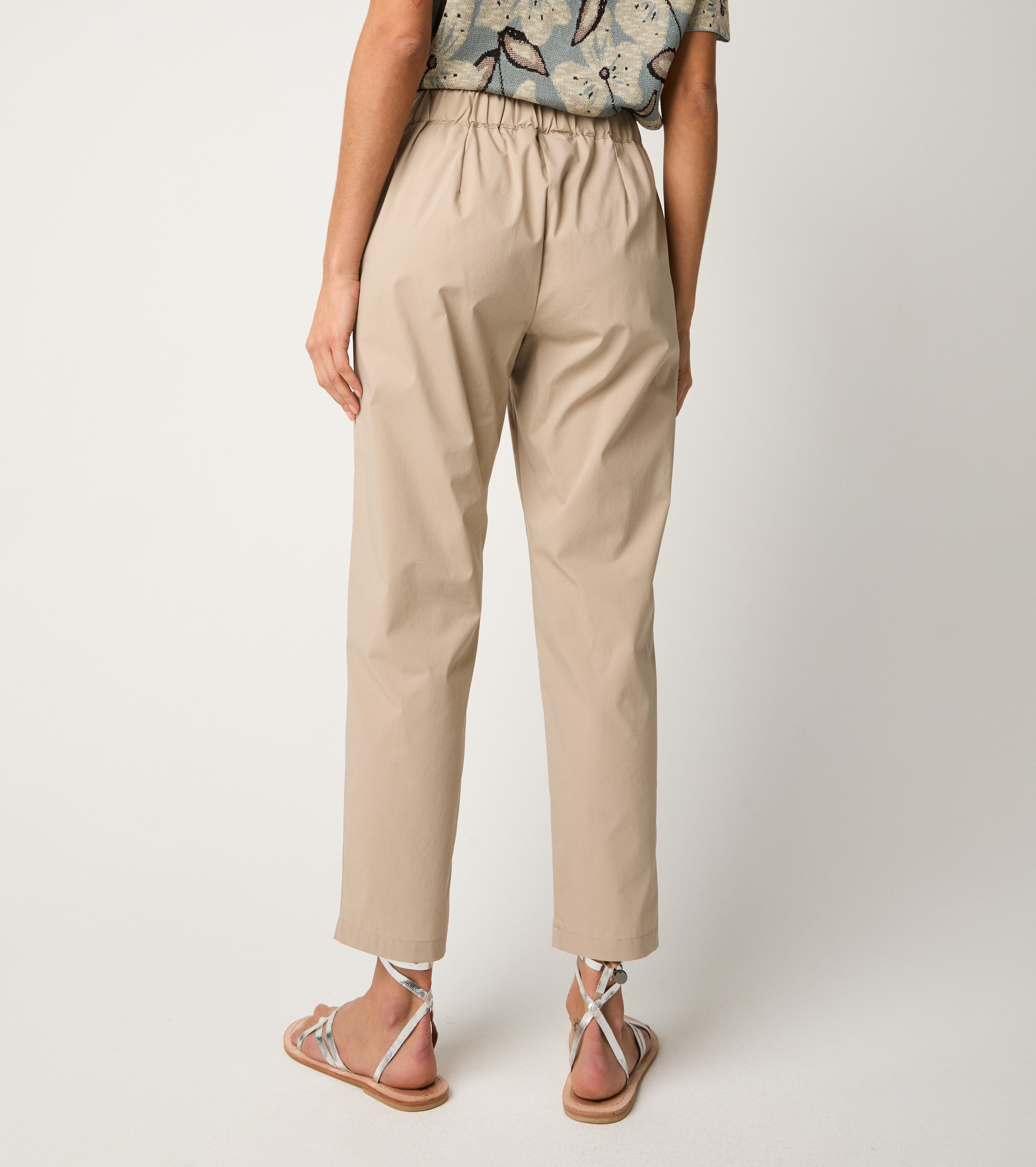 Pantaloni in cotone con elastico gres