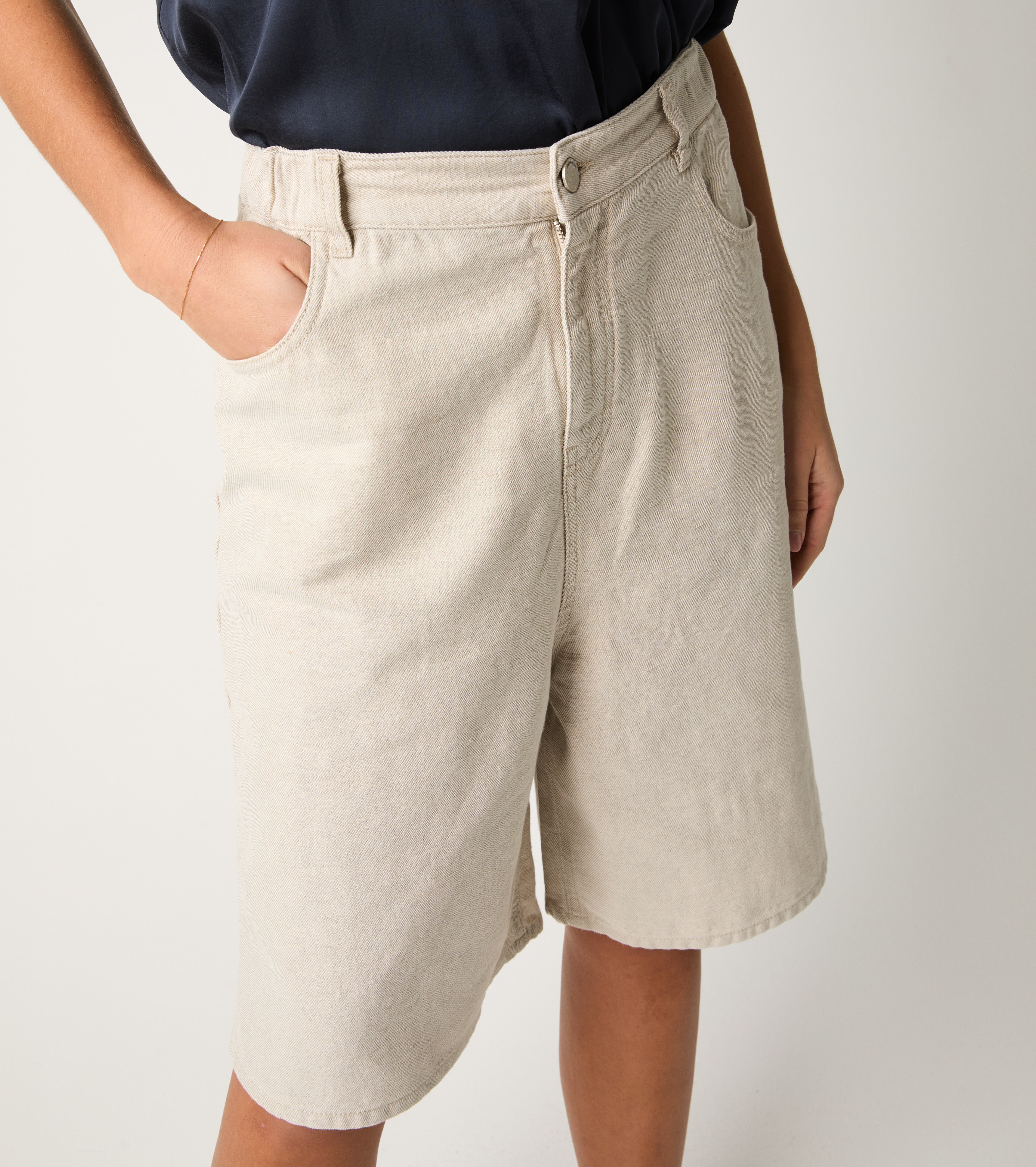 Bermuda cinque tasche in denim chantilly