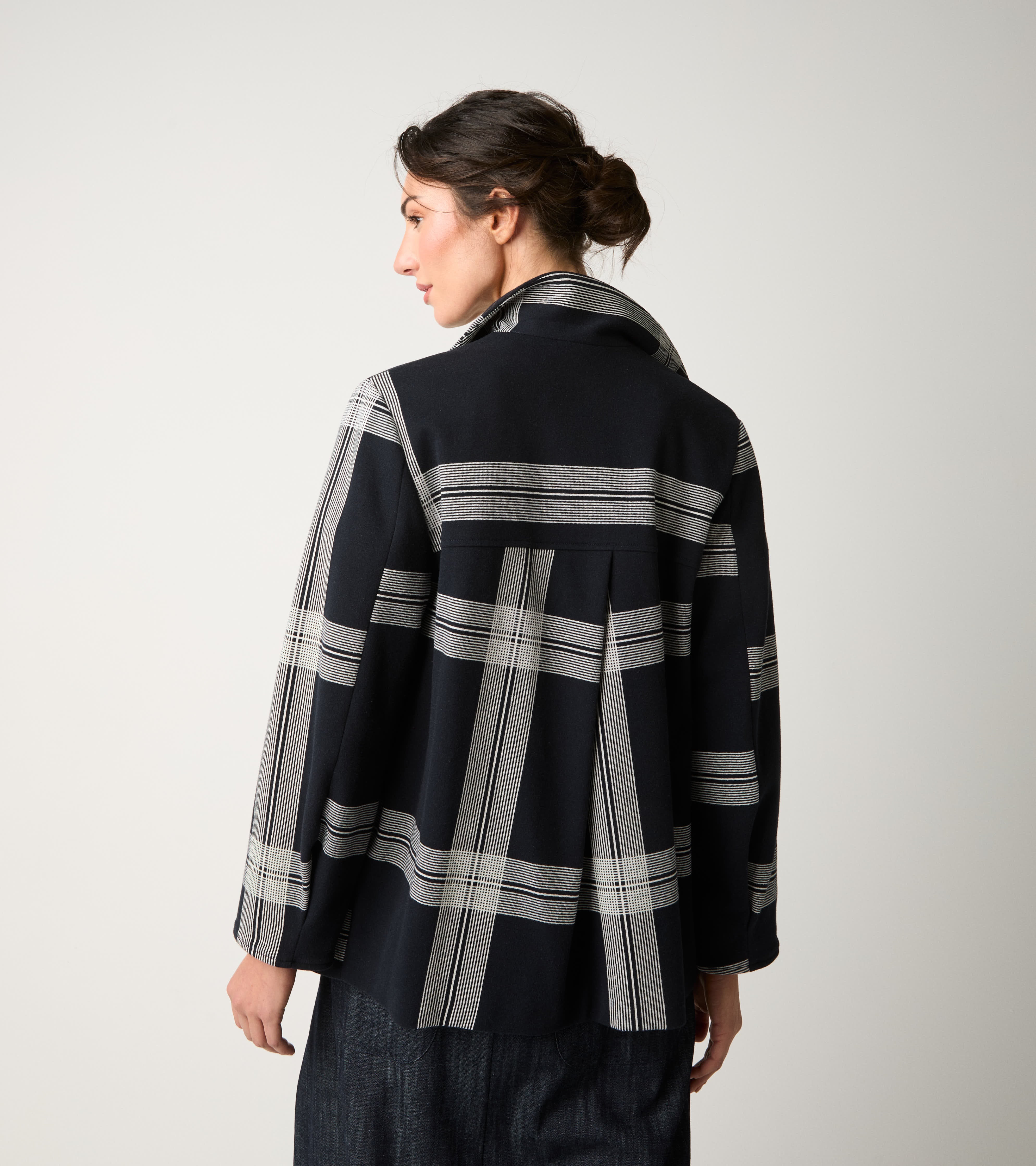 Blazer monopetto in cotone check check