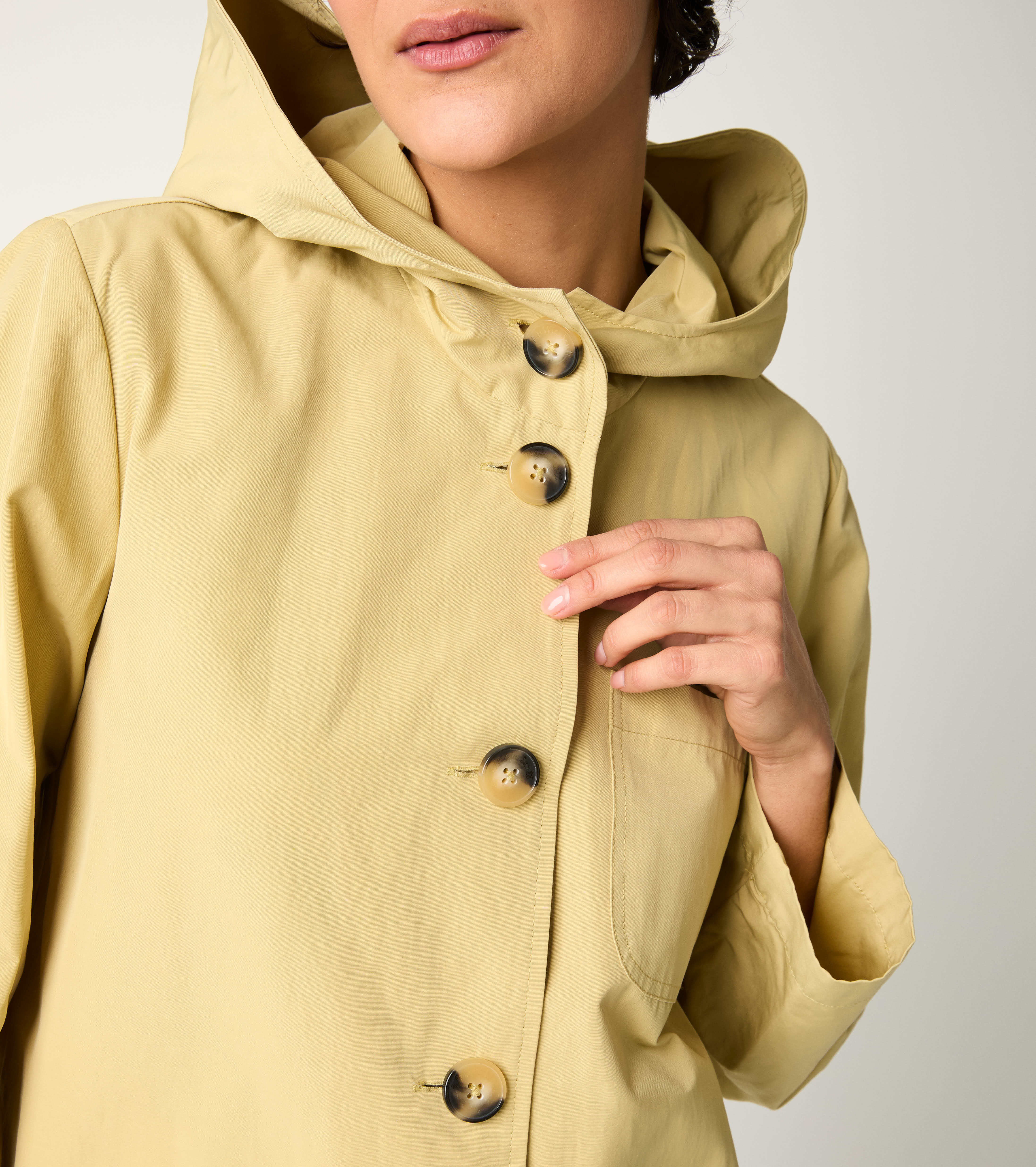 Parka in cotone con cappuccio bignè
