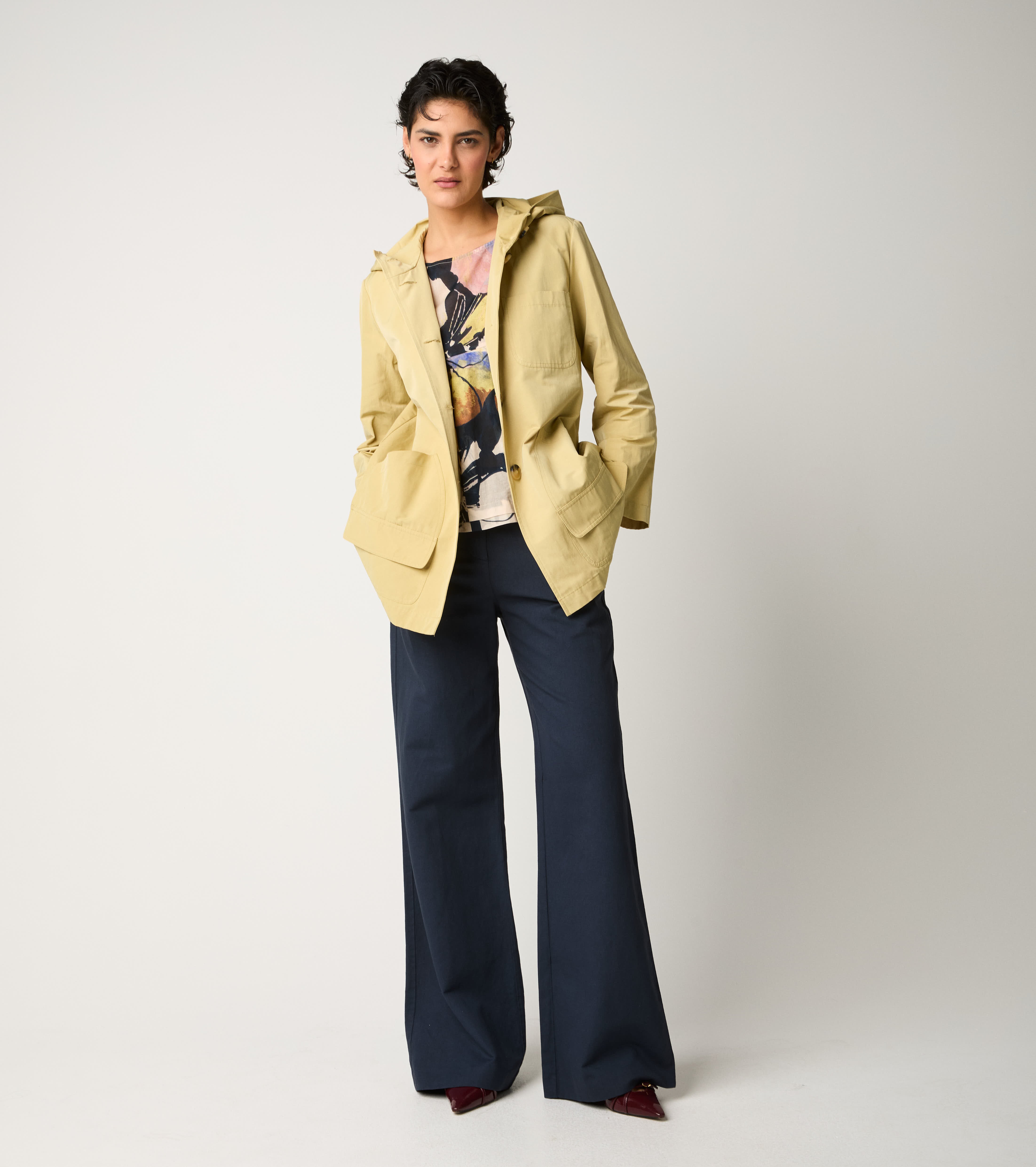 Parka in cotone con cappuccio bignè