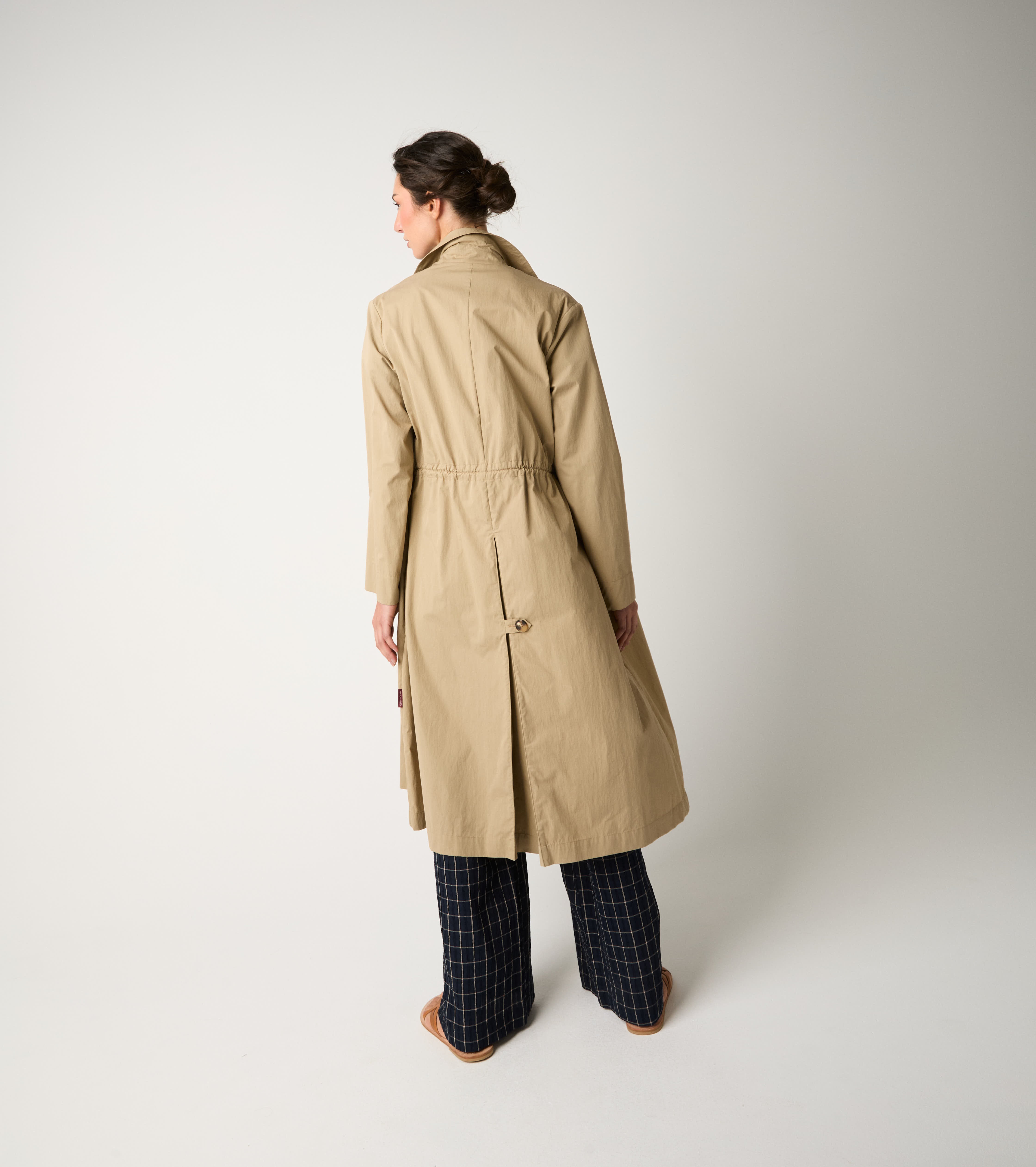 Trench doppiopetto antigoccia corda