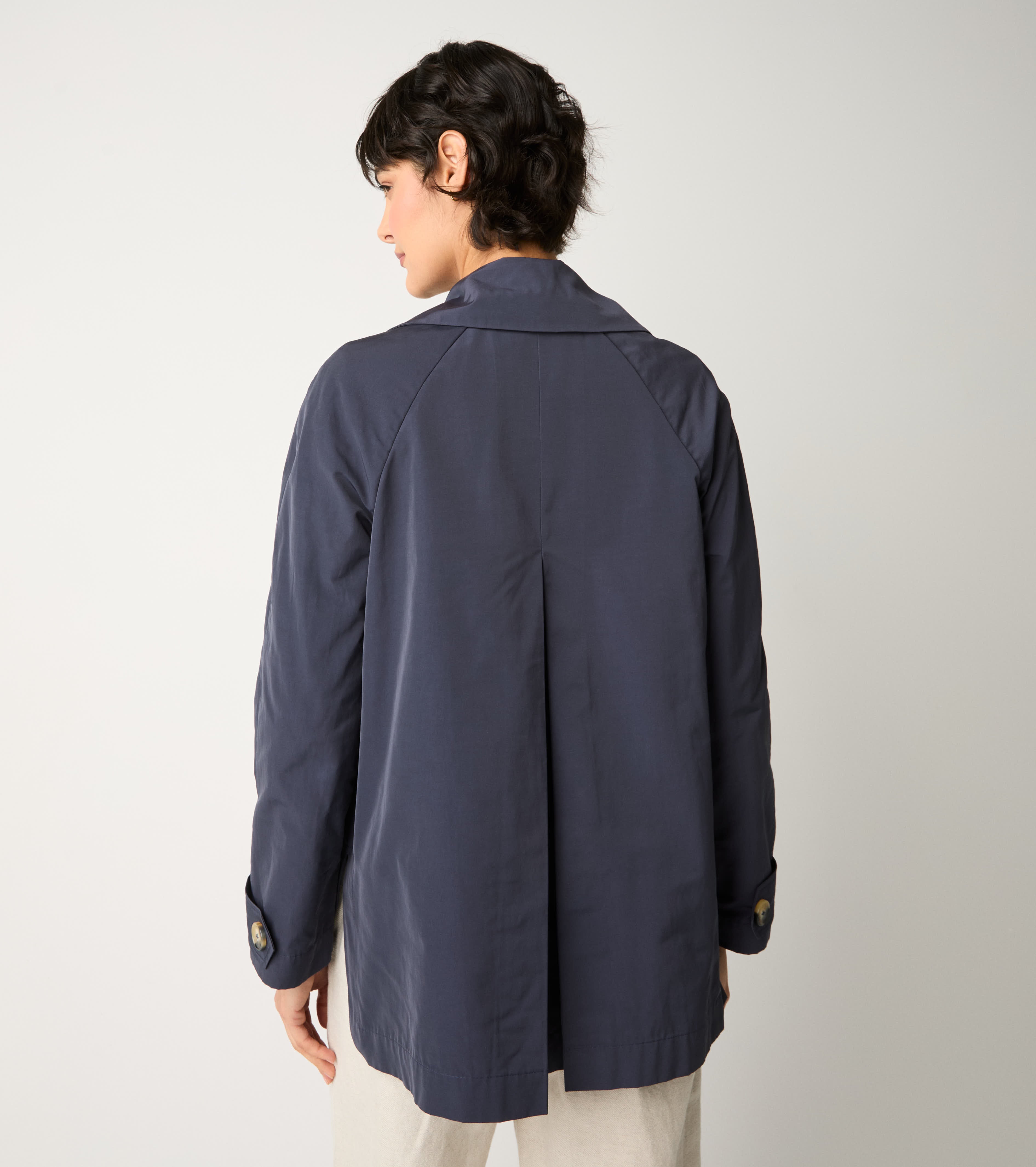 Caban doppiopetto con revers blu