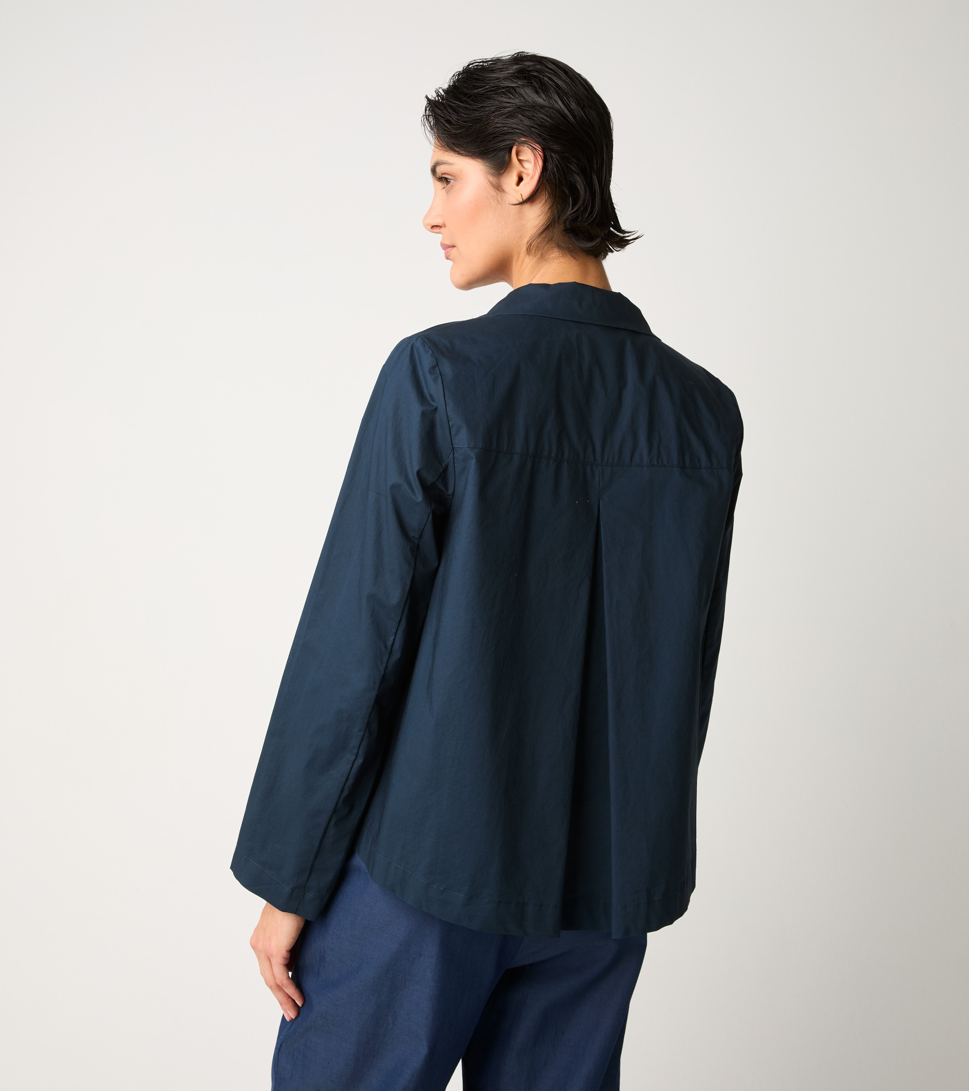 Blazer monopetto con tasche blu