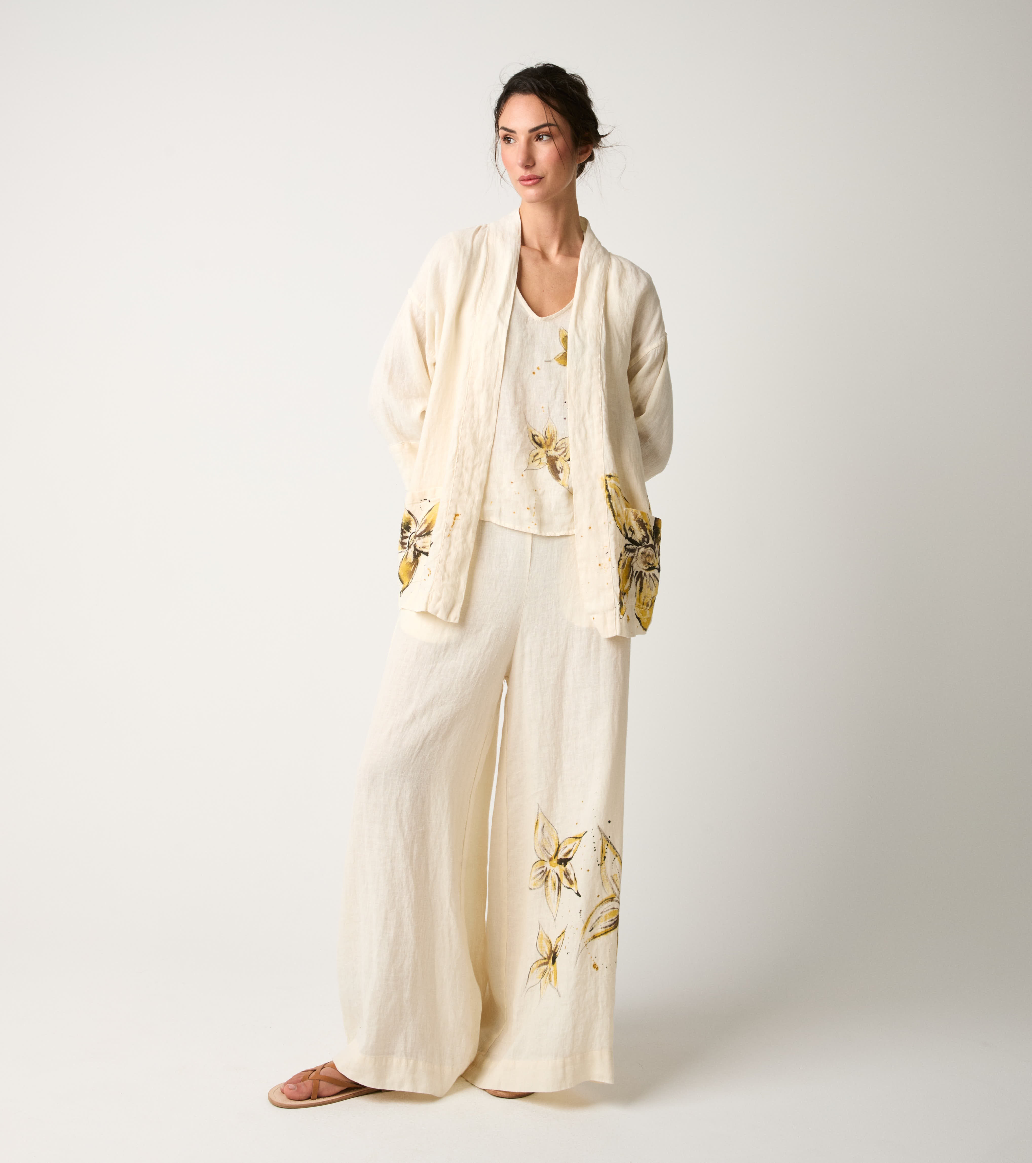 Floral print kimono jacket