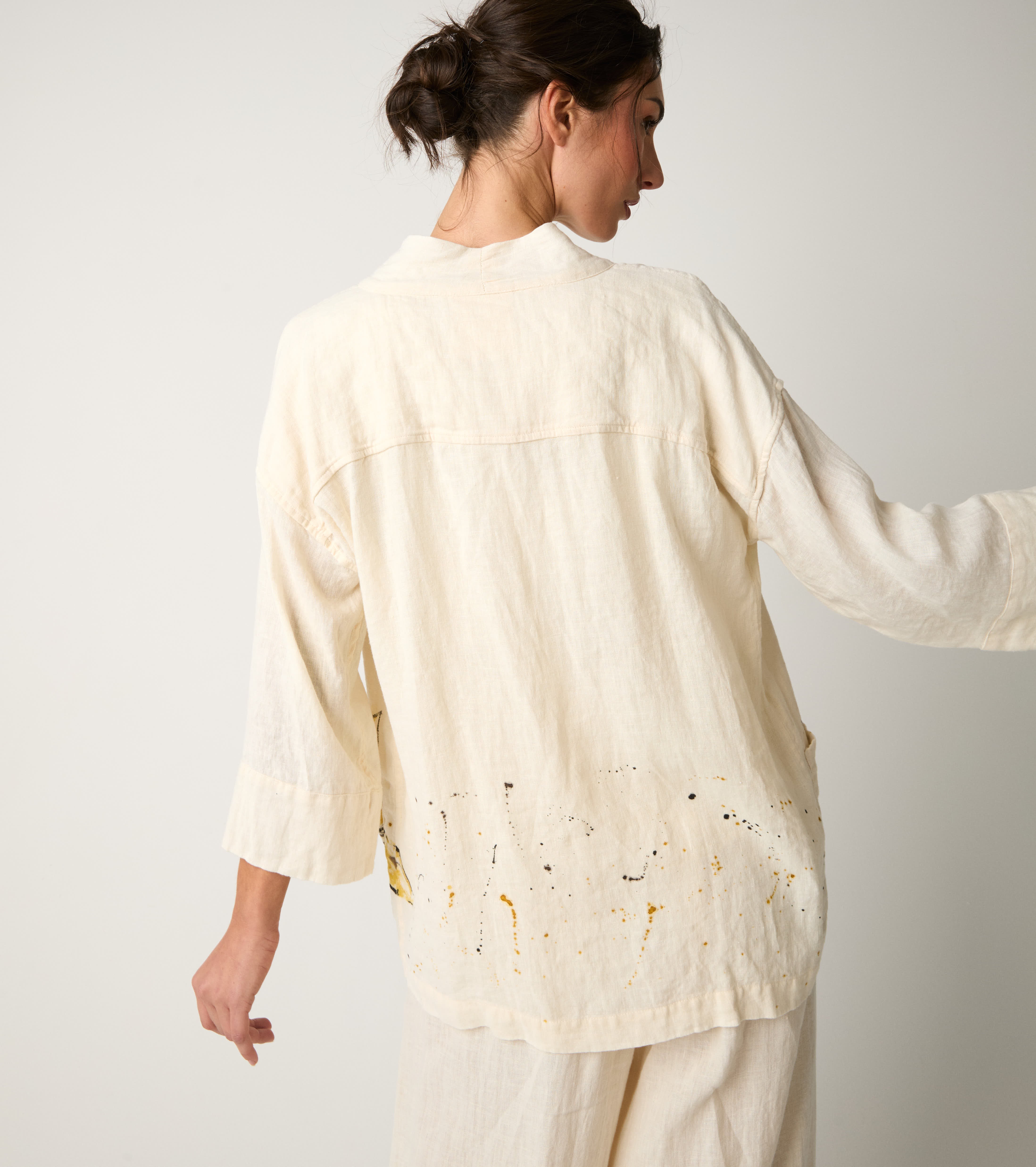 Floral print kimono jacket