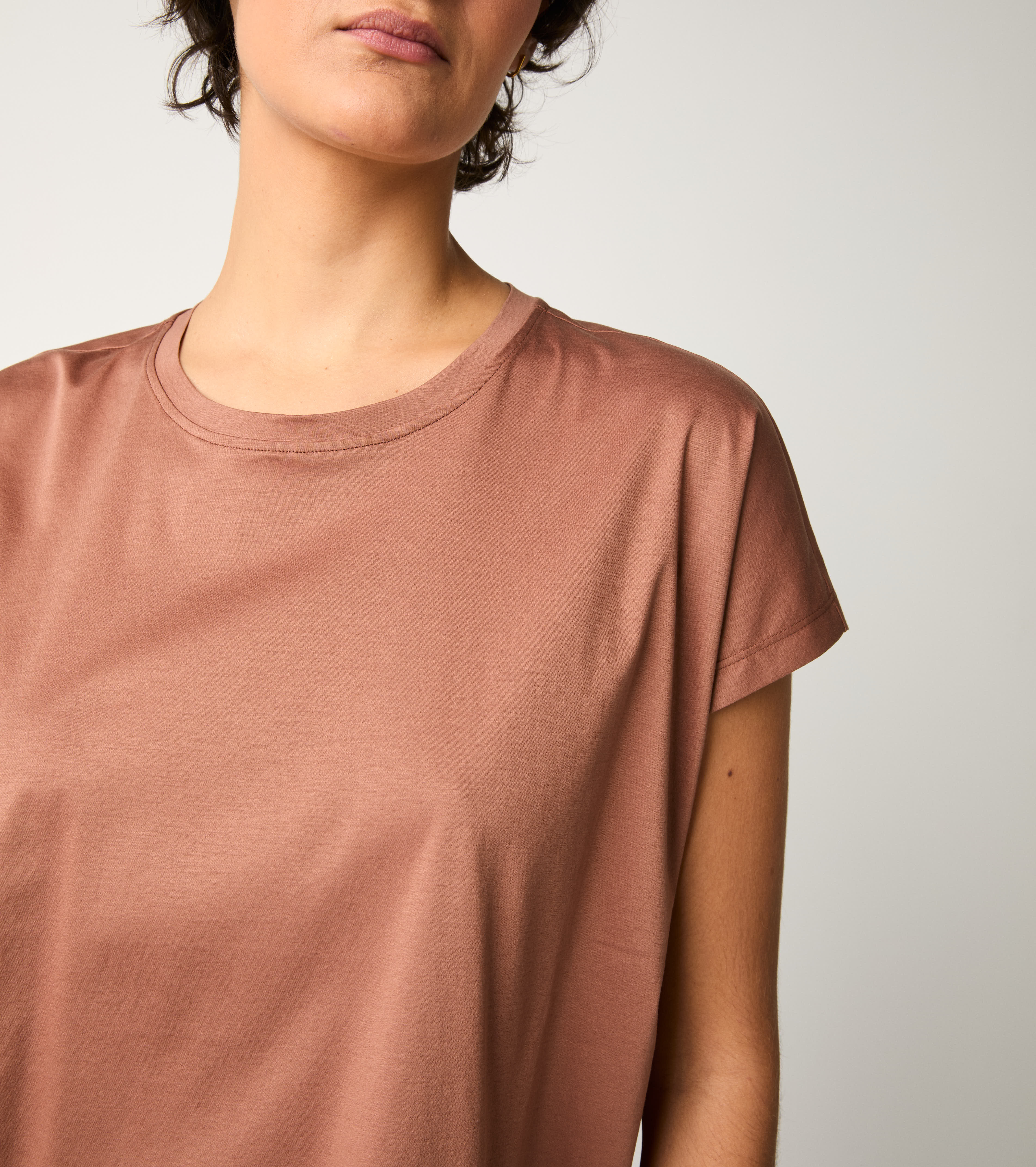 T-shirt girocollo in jersey spezia