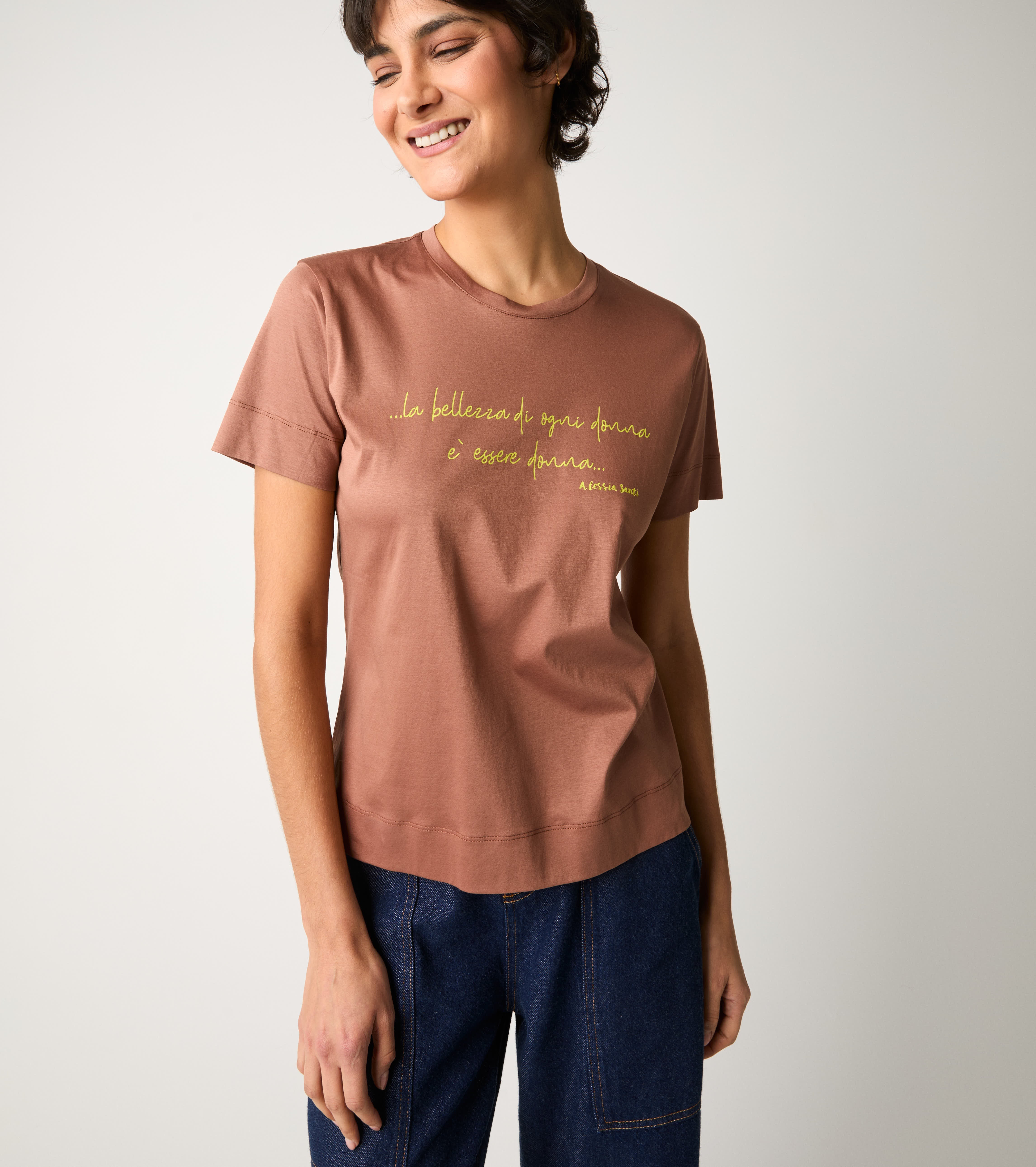 T-shirt with spice lettering print