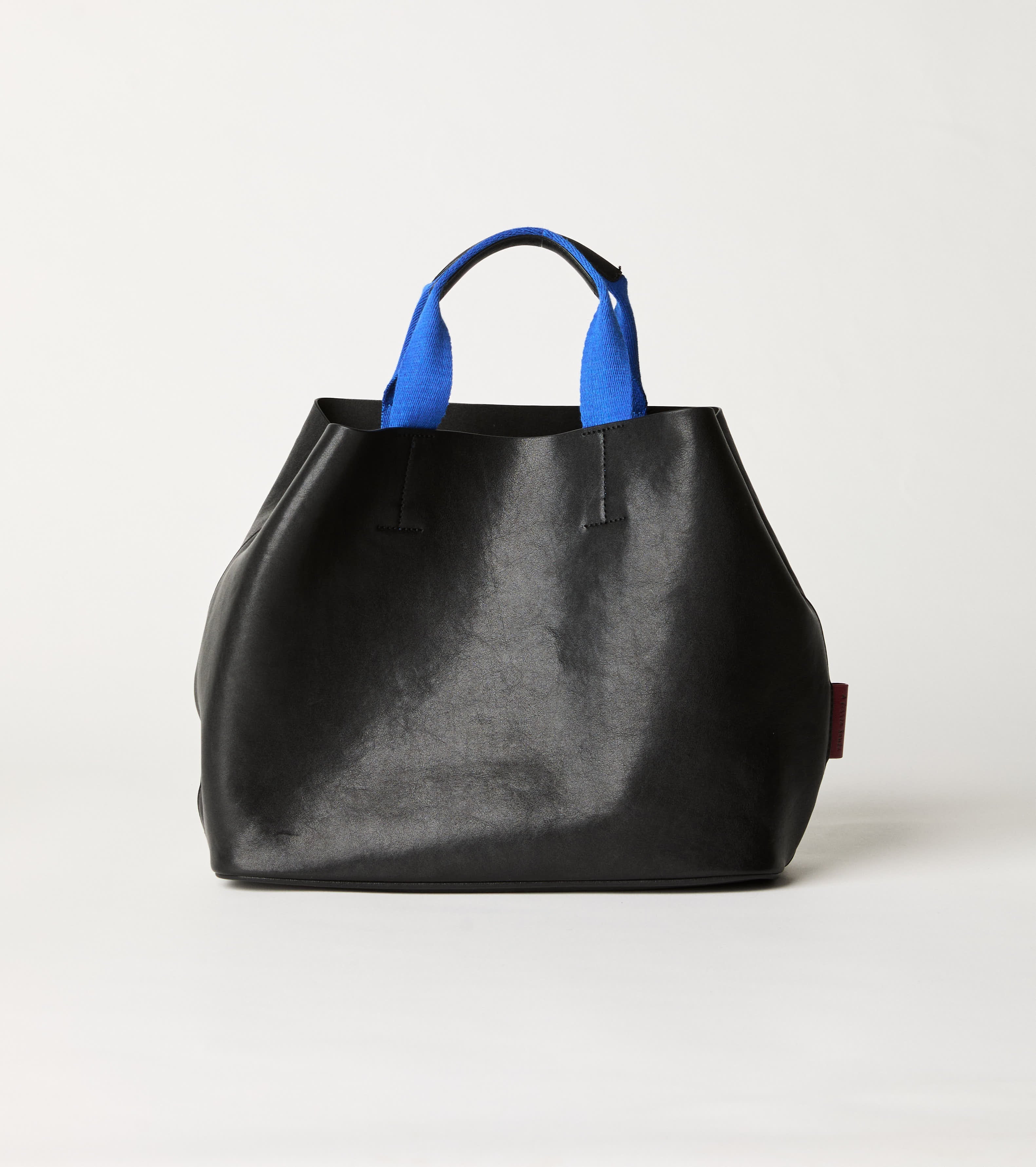 Shopping bag with double handles black