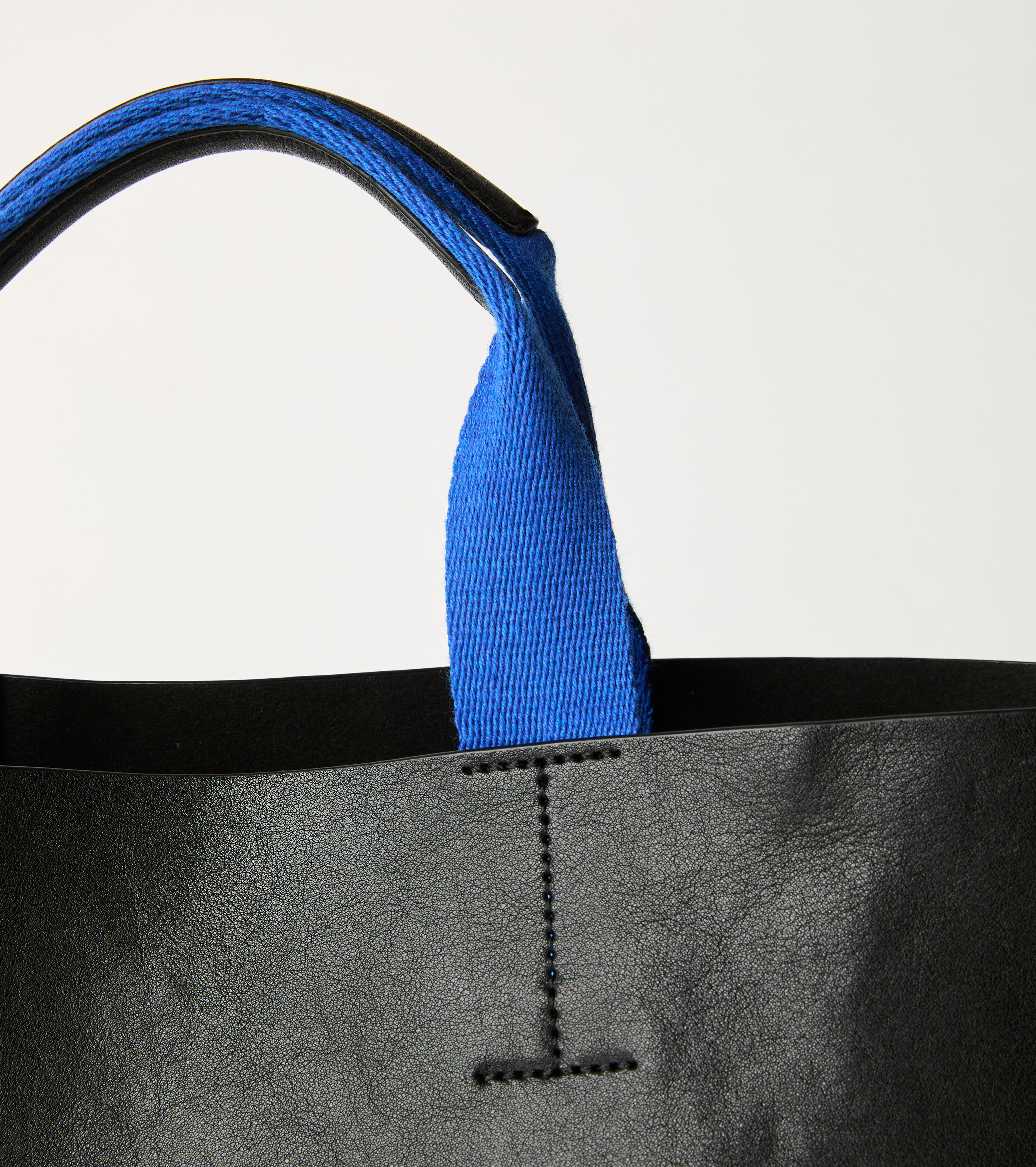 Shopping bag with double handles black