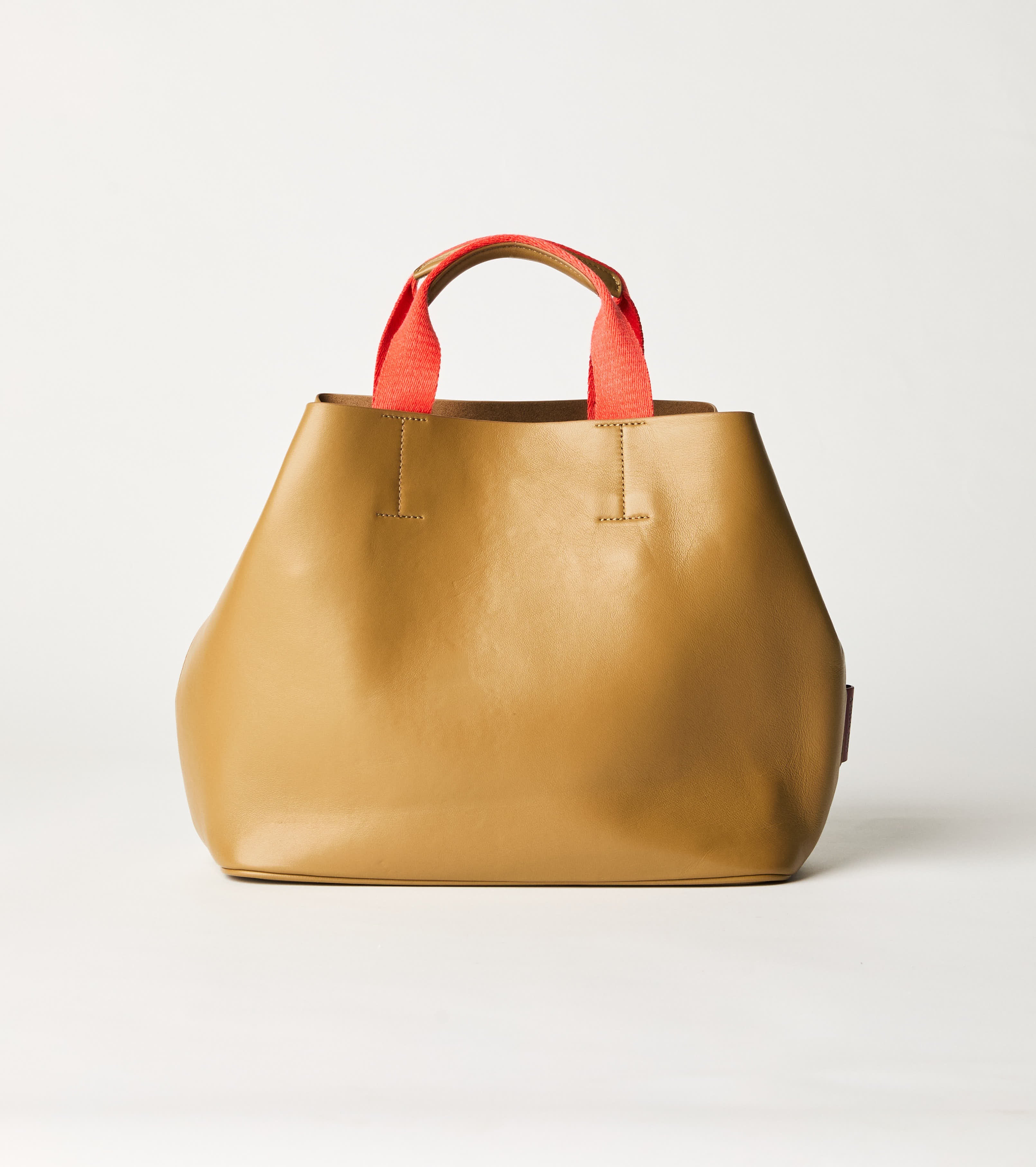 Gold shopping bag with double handles