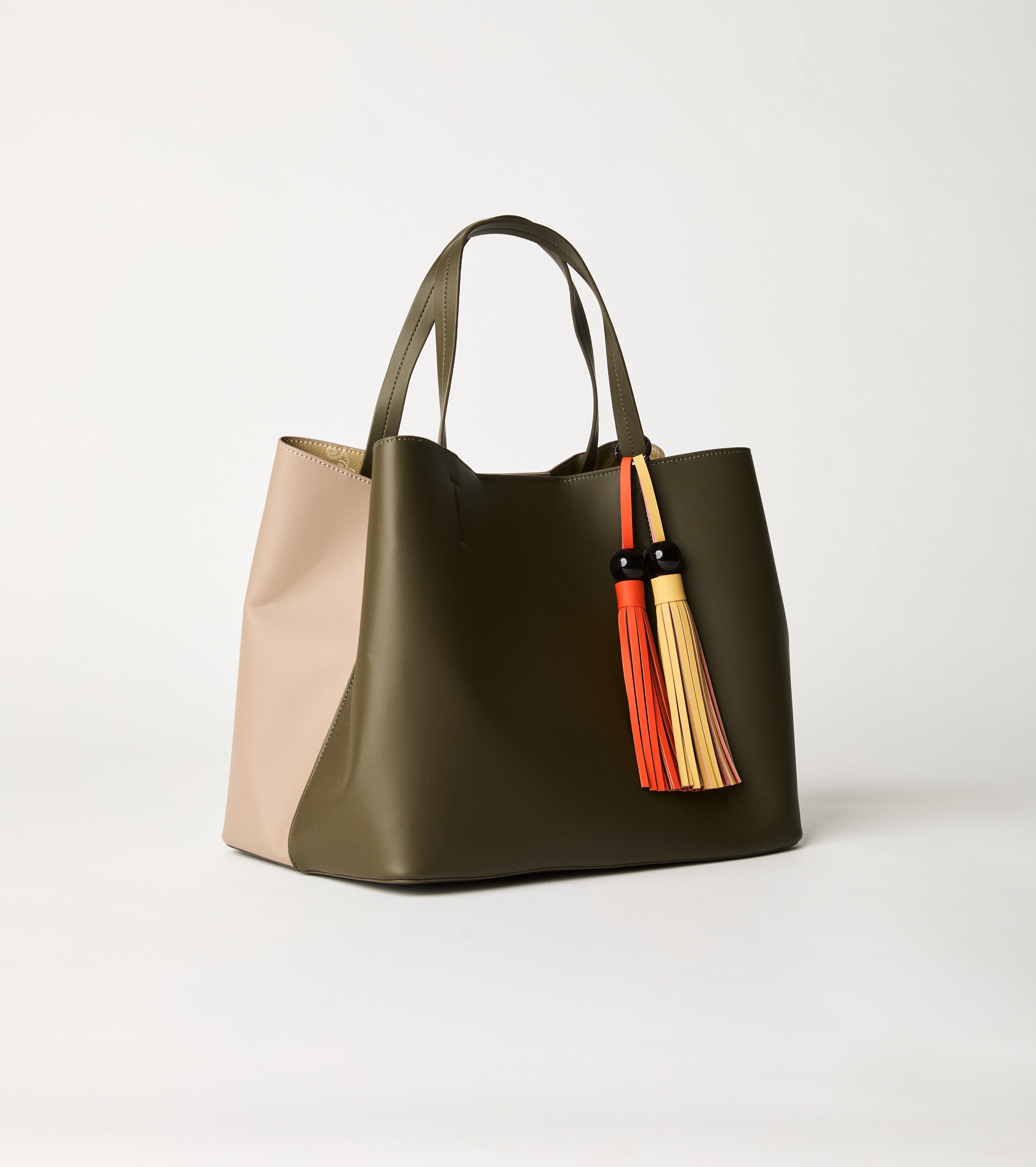 Borsa shopping con charms nappine fango