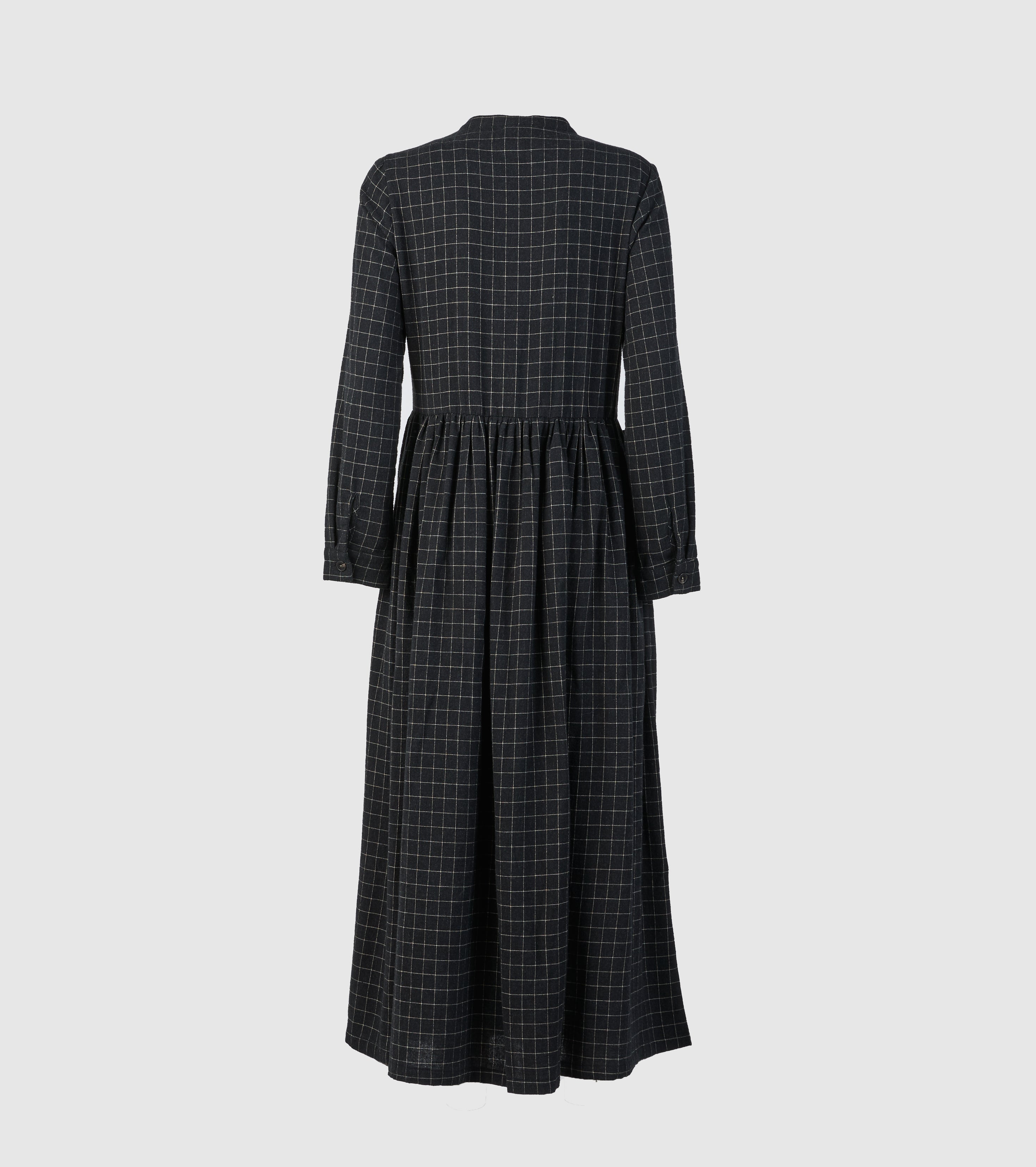 Long dress in cotton and viscose knit