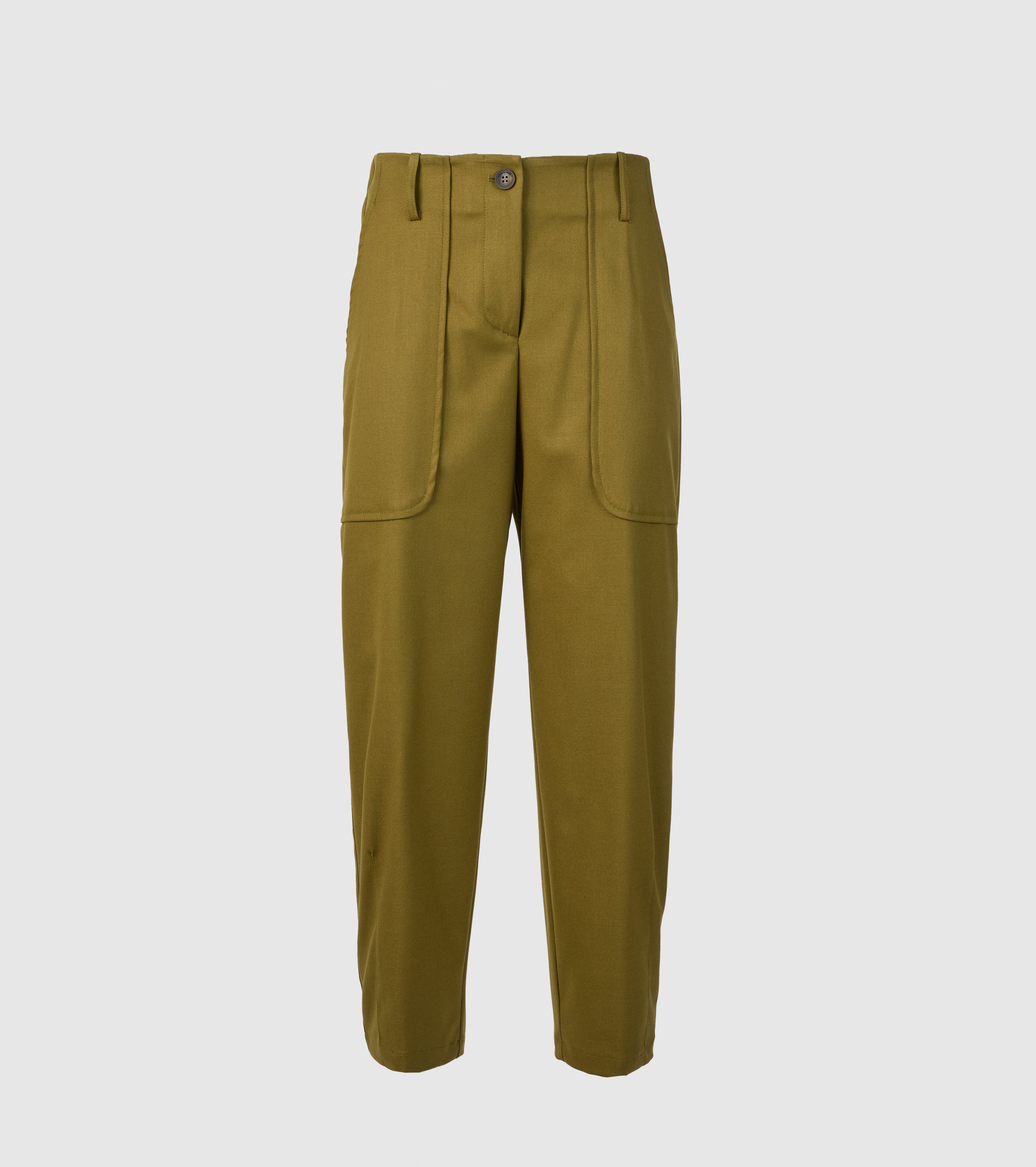 Cropped trousers with pockets