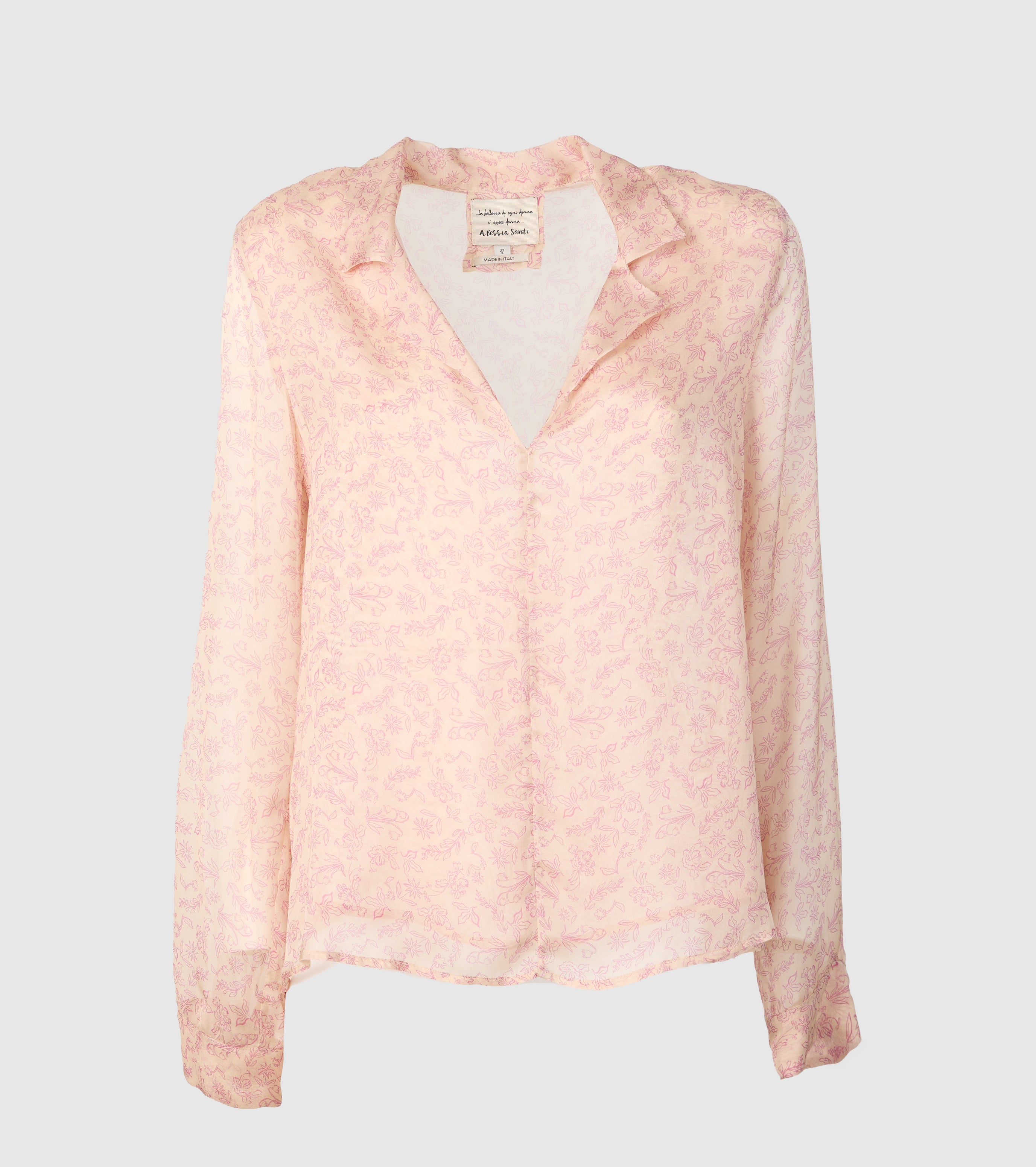 Silk blouse with print