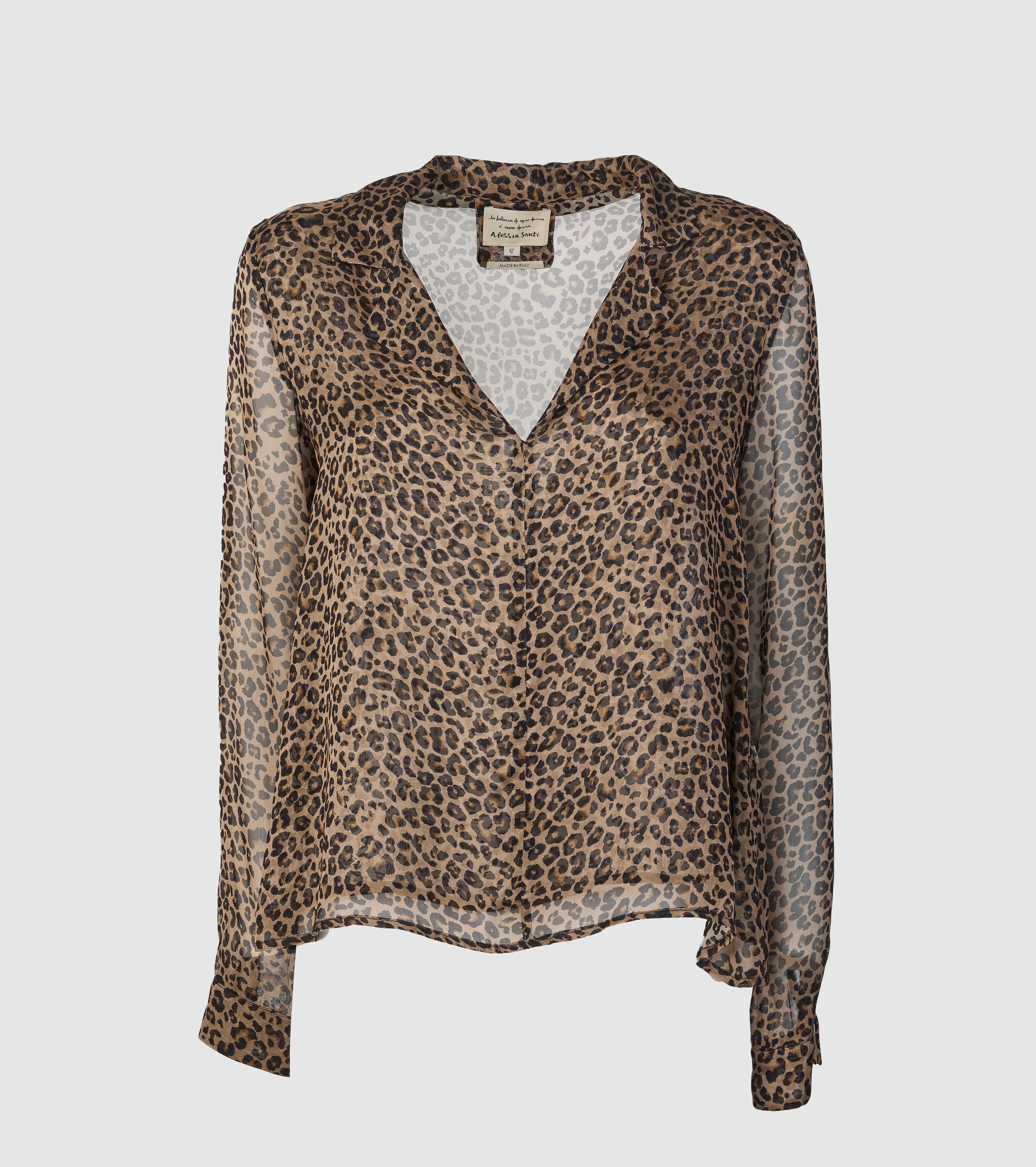 Silk blouse with print