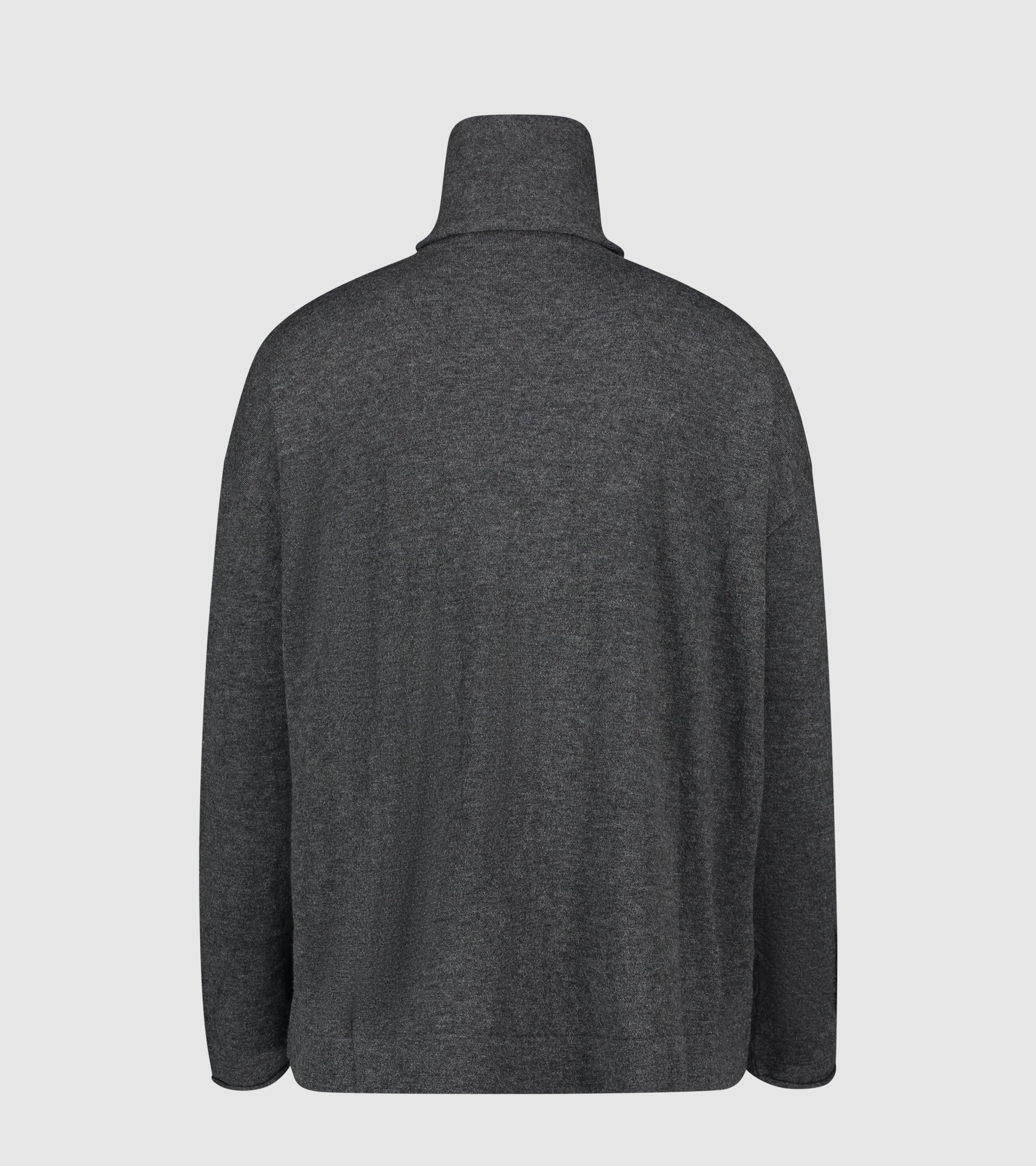 Maglia dolcevita in lana con tasca