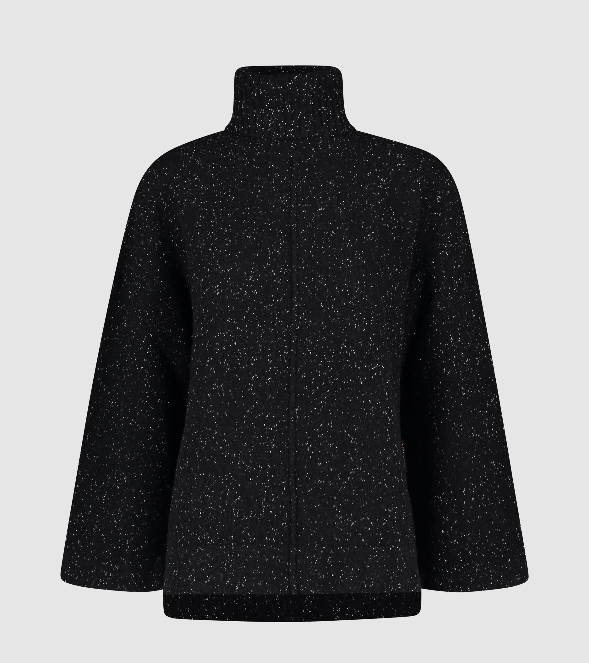Maglia dolcevita in lana con spacchi