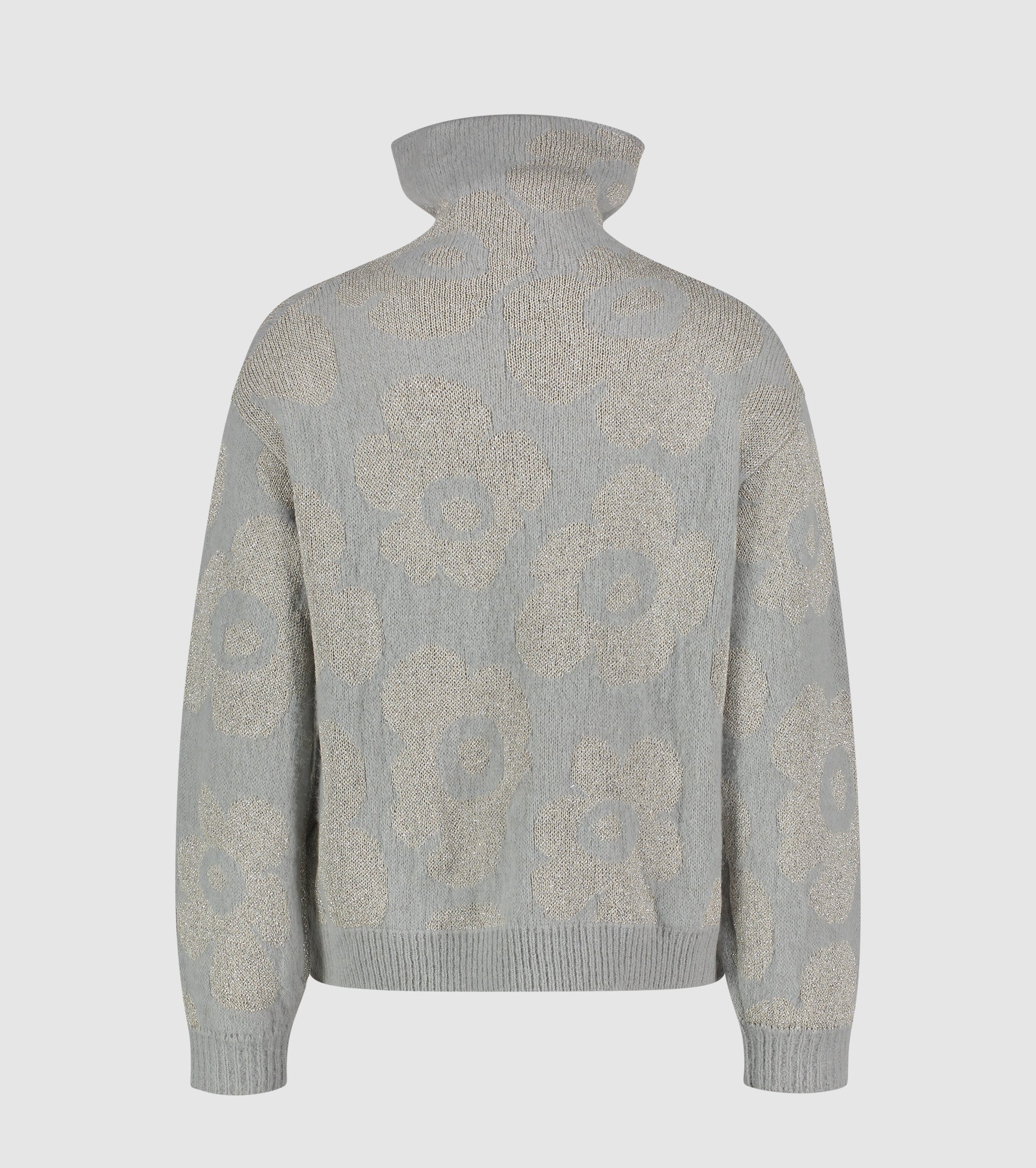 Maglia dolcevita in alpaca e lana jacquard