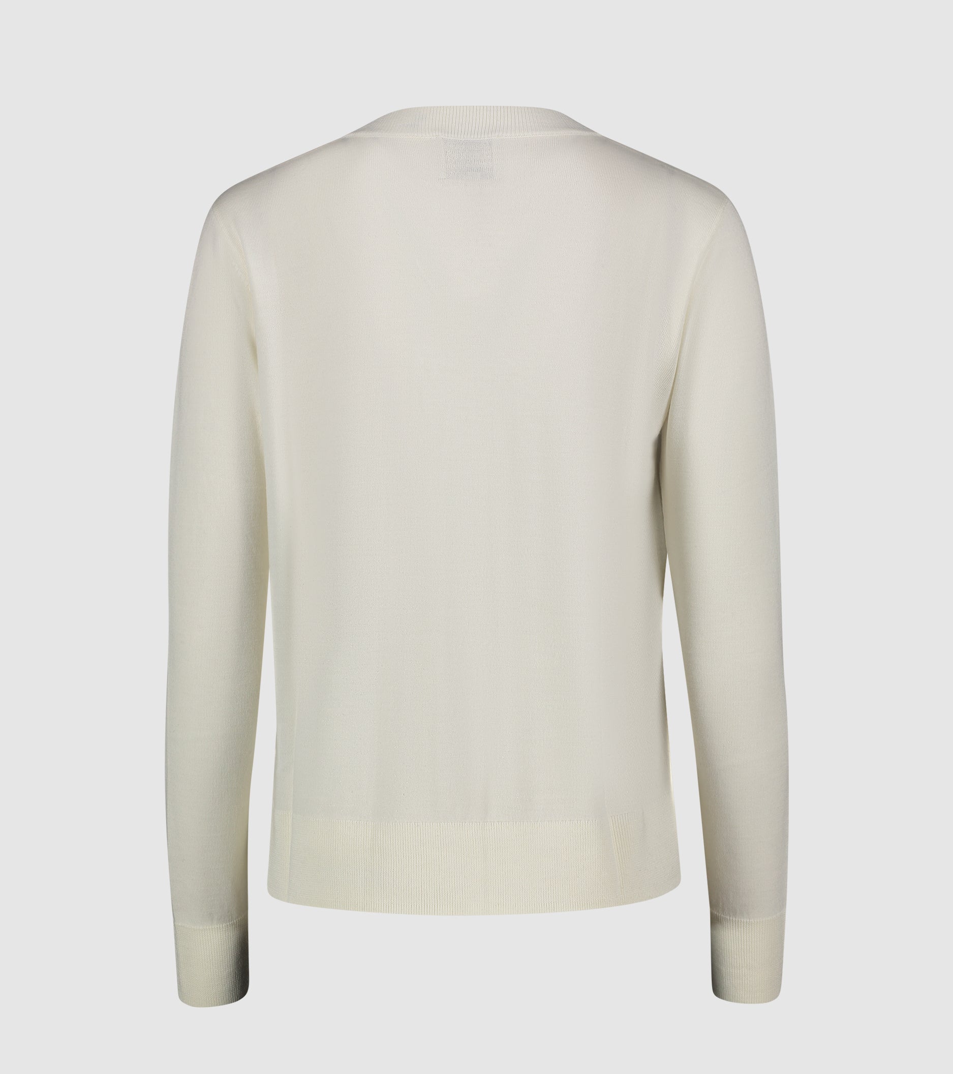 Crew neck wool cardigan