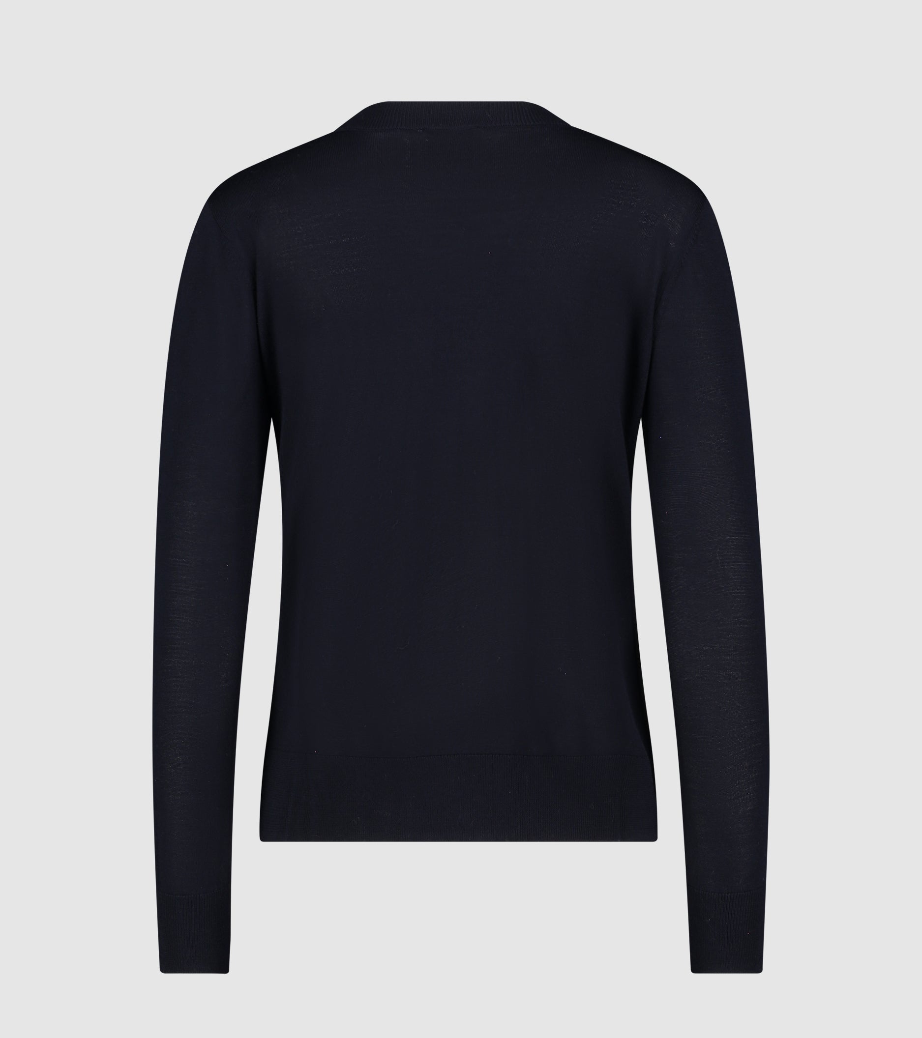 Crew neck wool cardigan