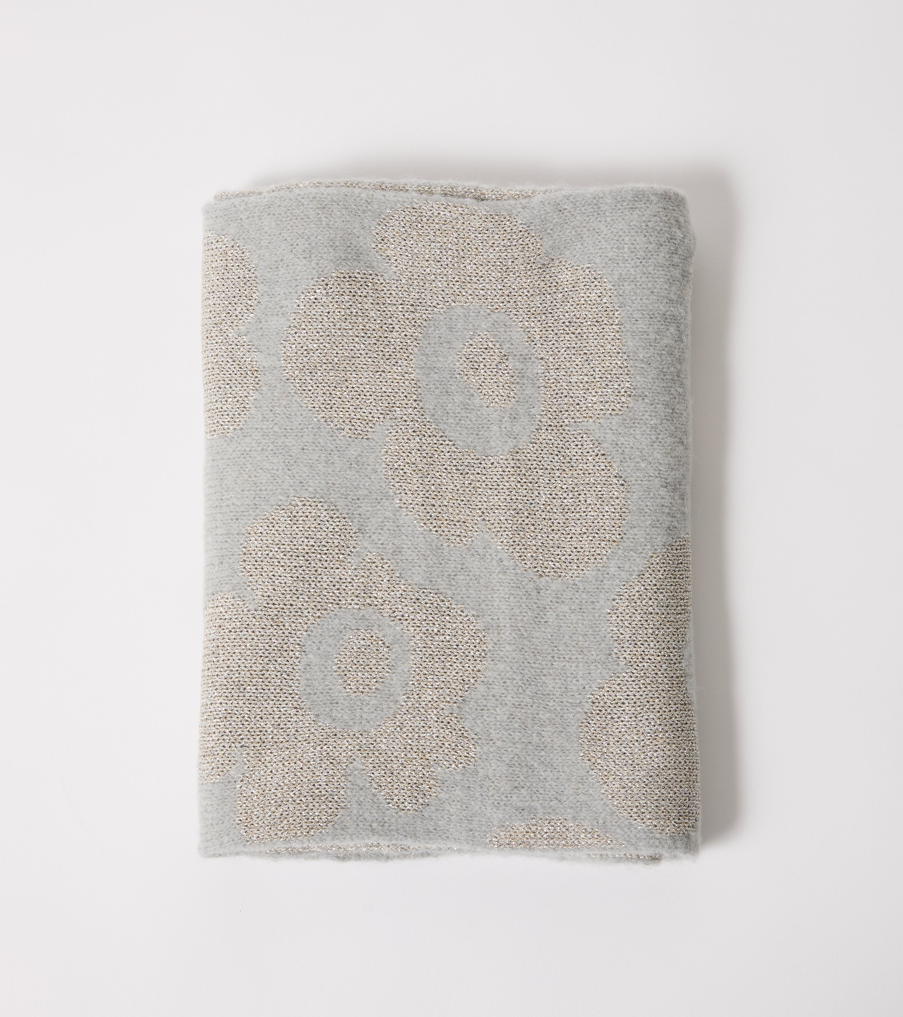 Jacquard-tørklæde i uld og alpaca