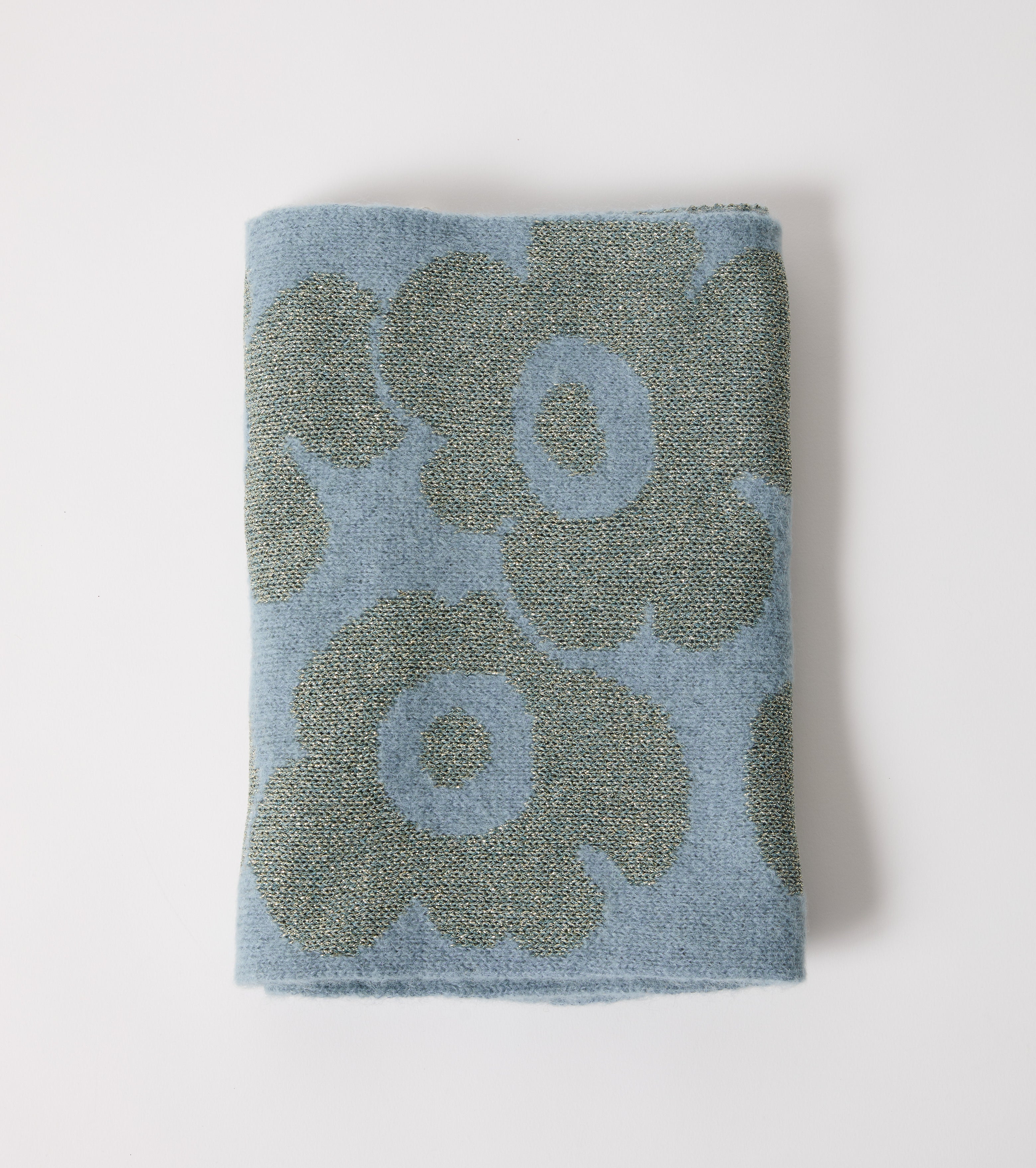 Jacquard-tørklæde i uld og alpaca