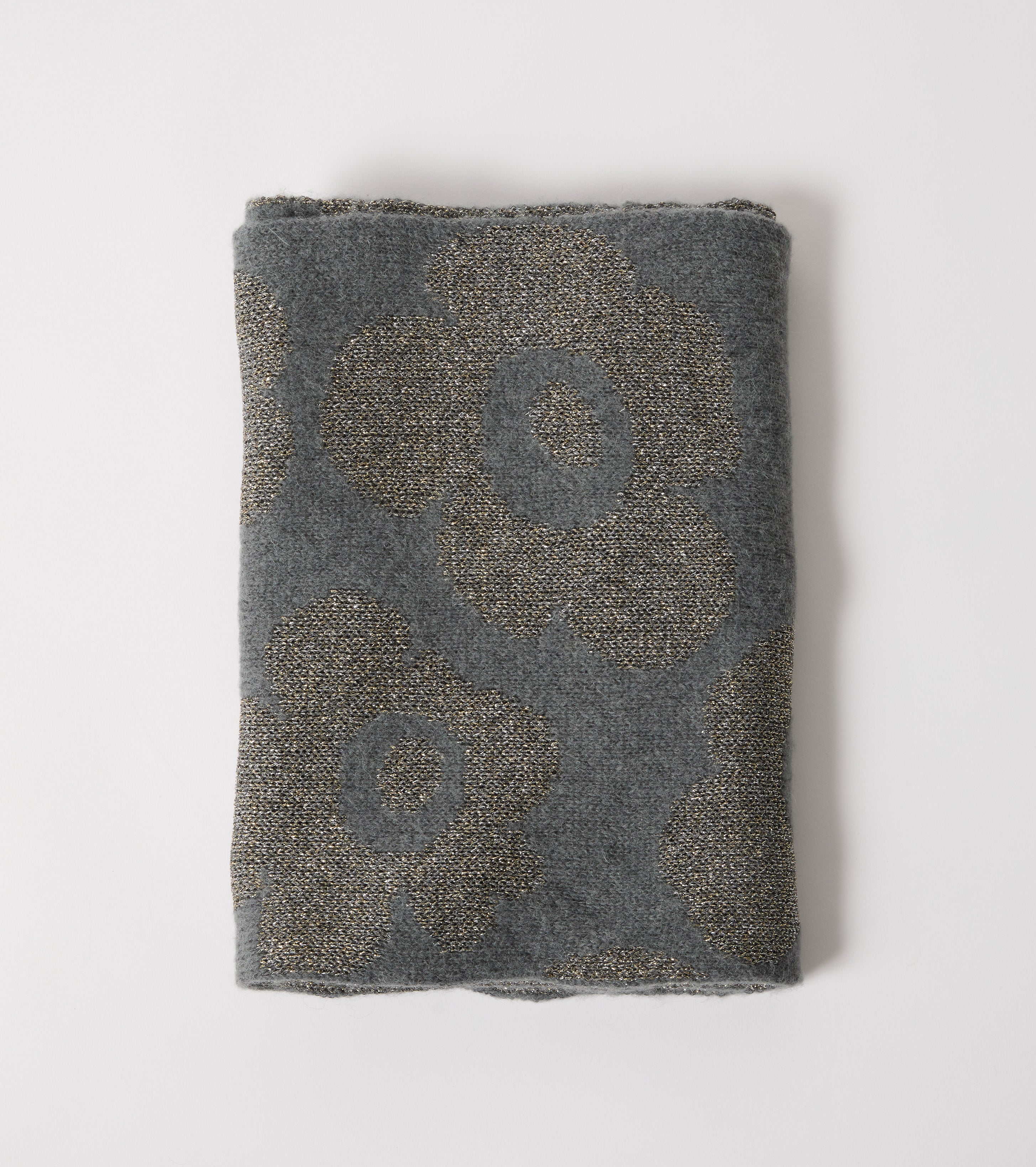 Jacquard-tørklæde i uld og alpaca
