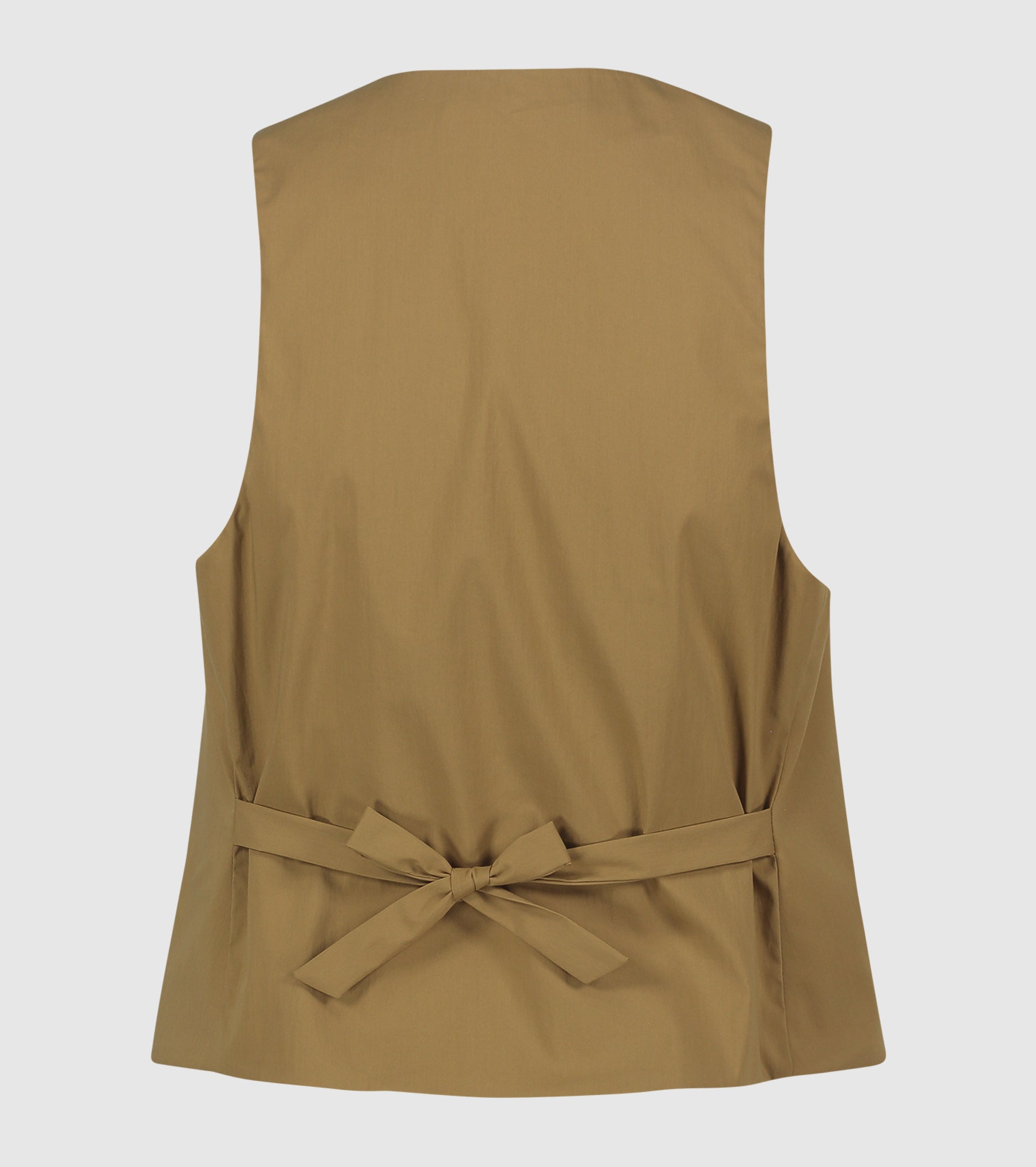 Gilet con bottoni e scollo a V ermellino