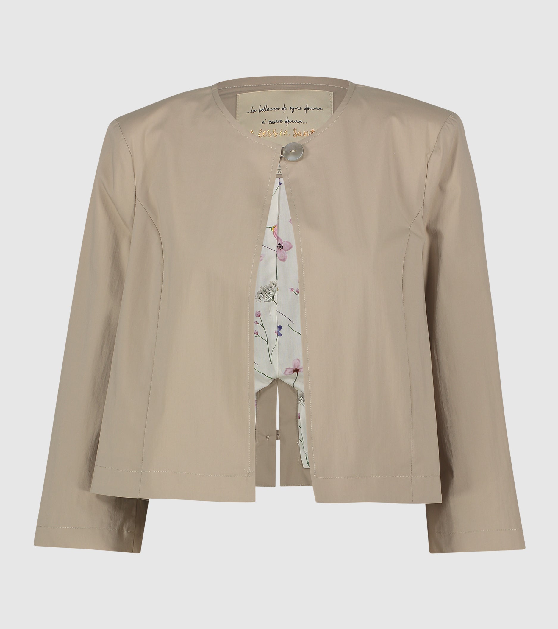 Cropped jacket with three-quarter sleeves gres
