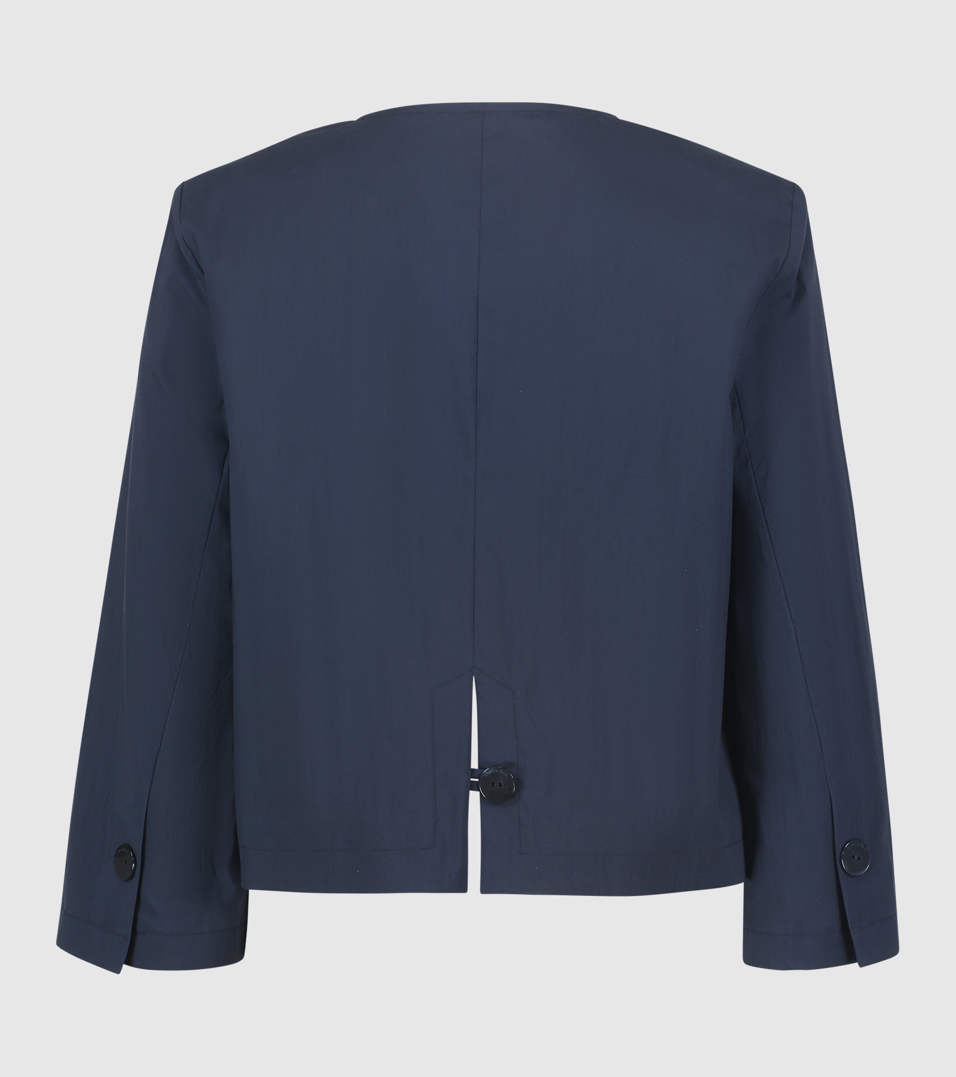 Giacca cropped con maniche a tre quarti blu