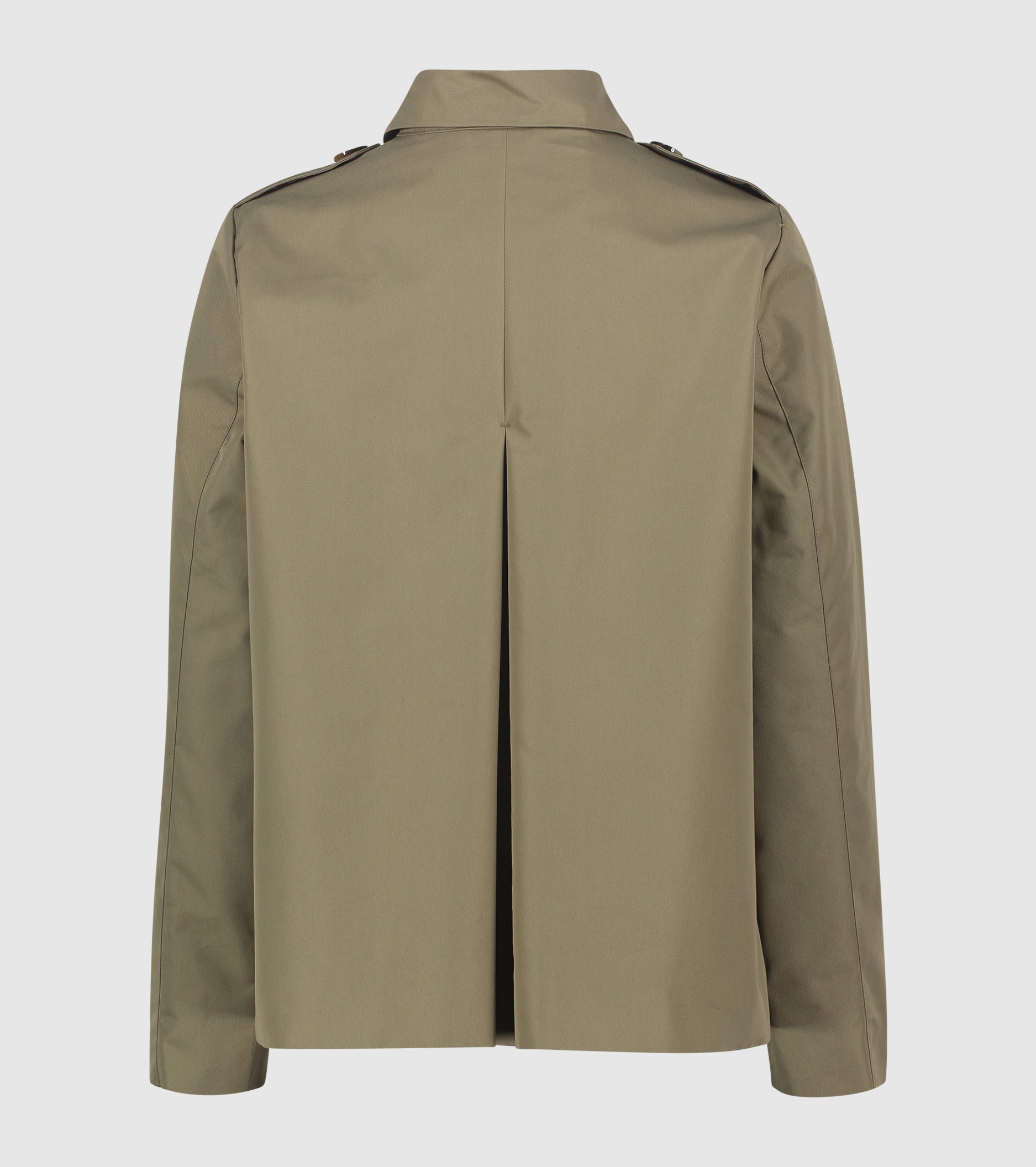 Trench corto con bottoni khaki