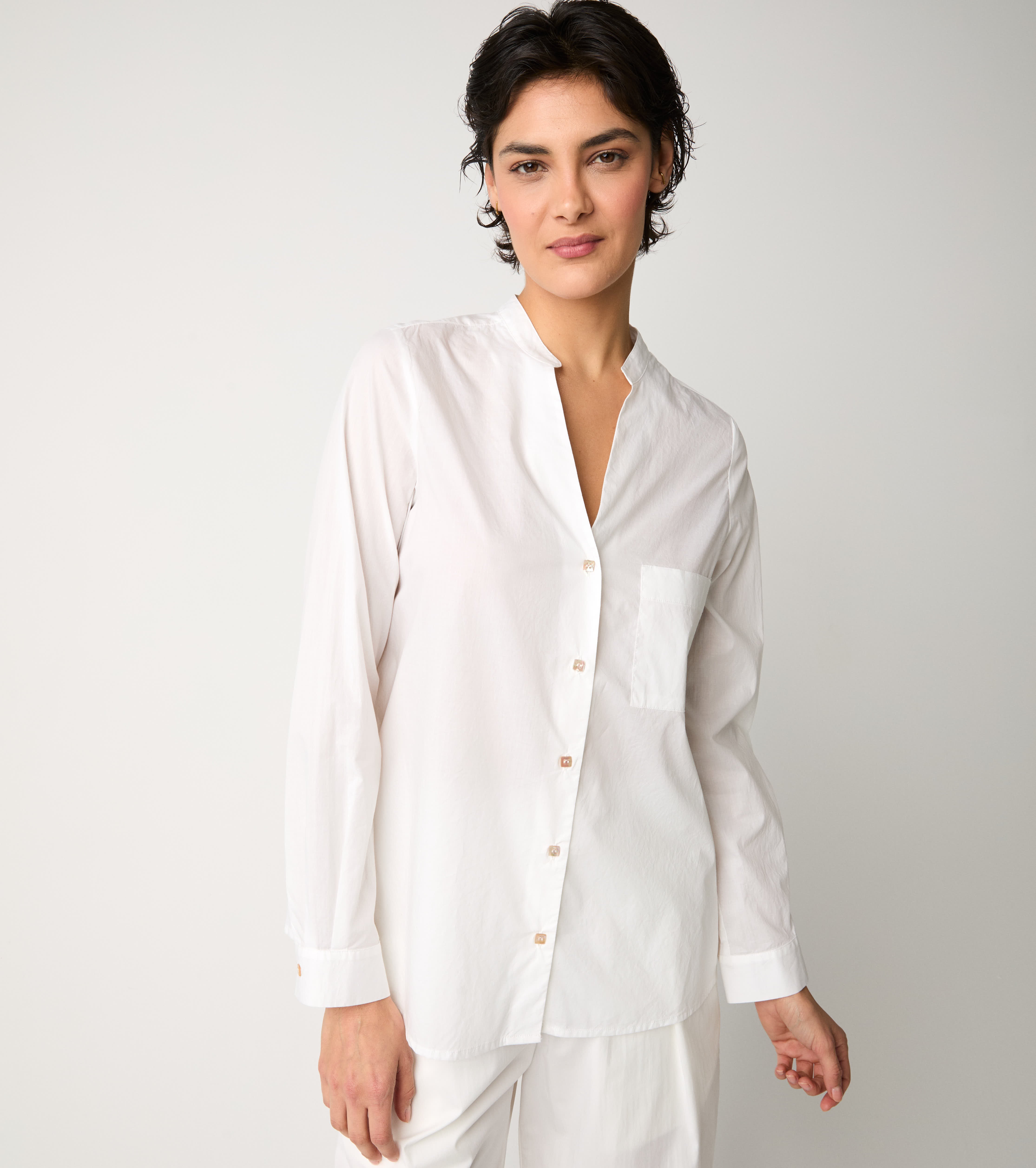 Camicia con taschino bianco