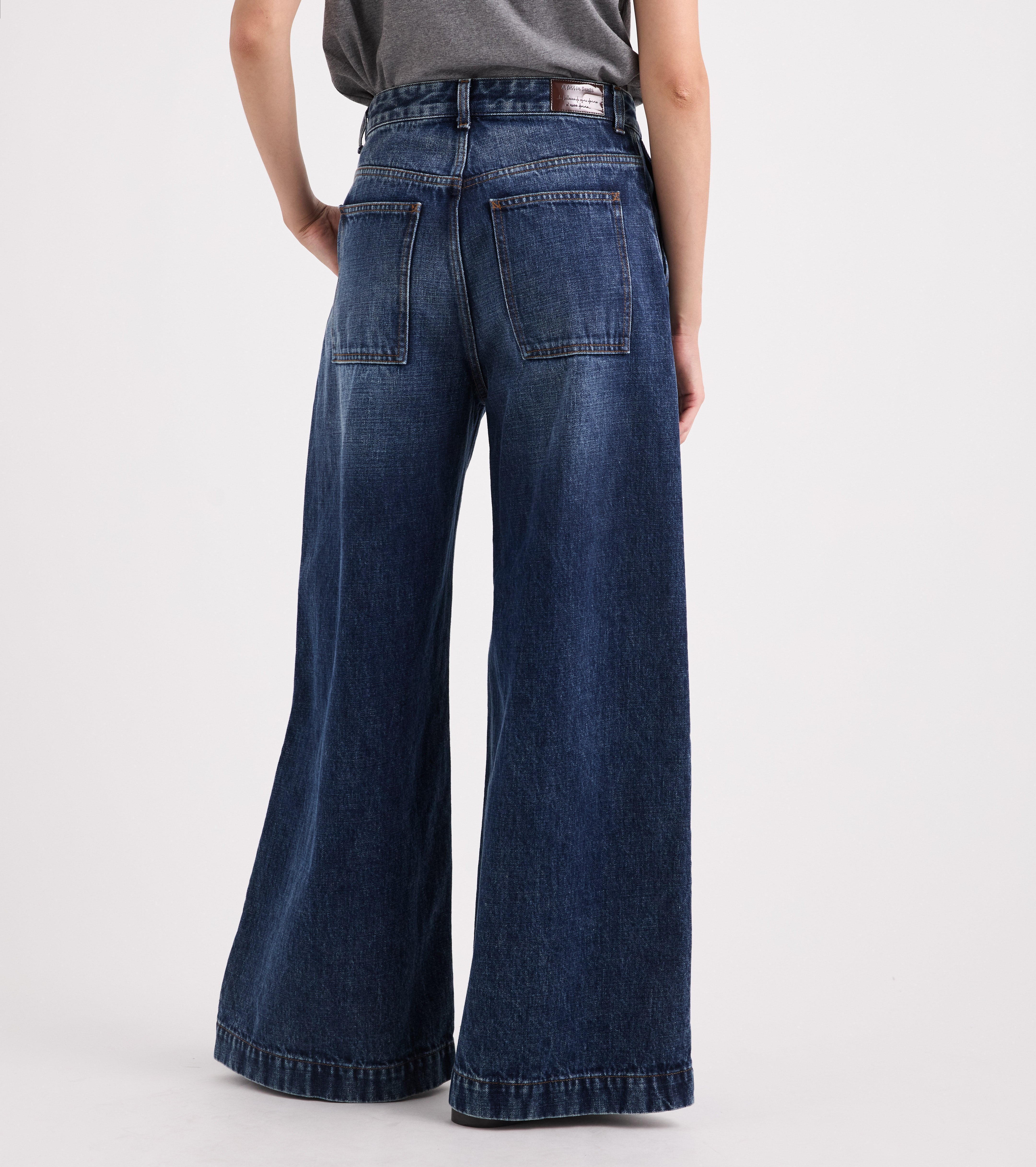 Jeans in cotone effetto used nero